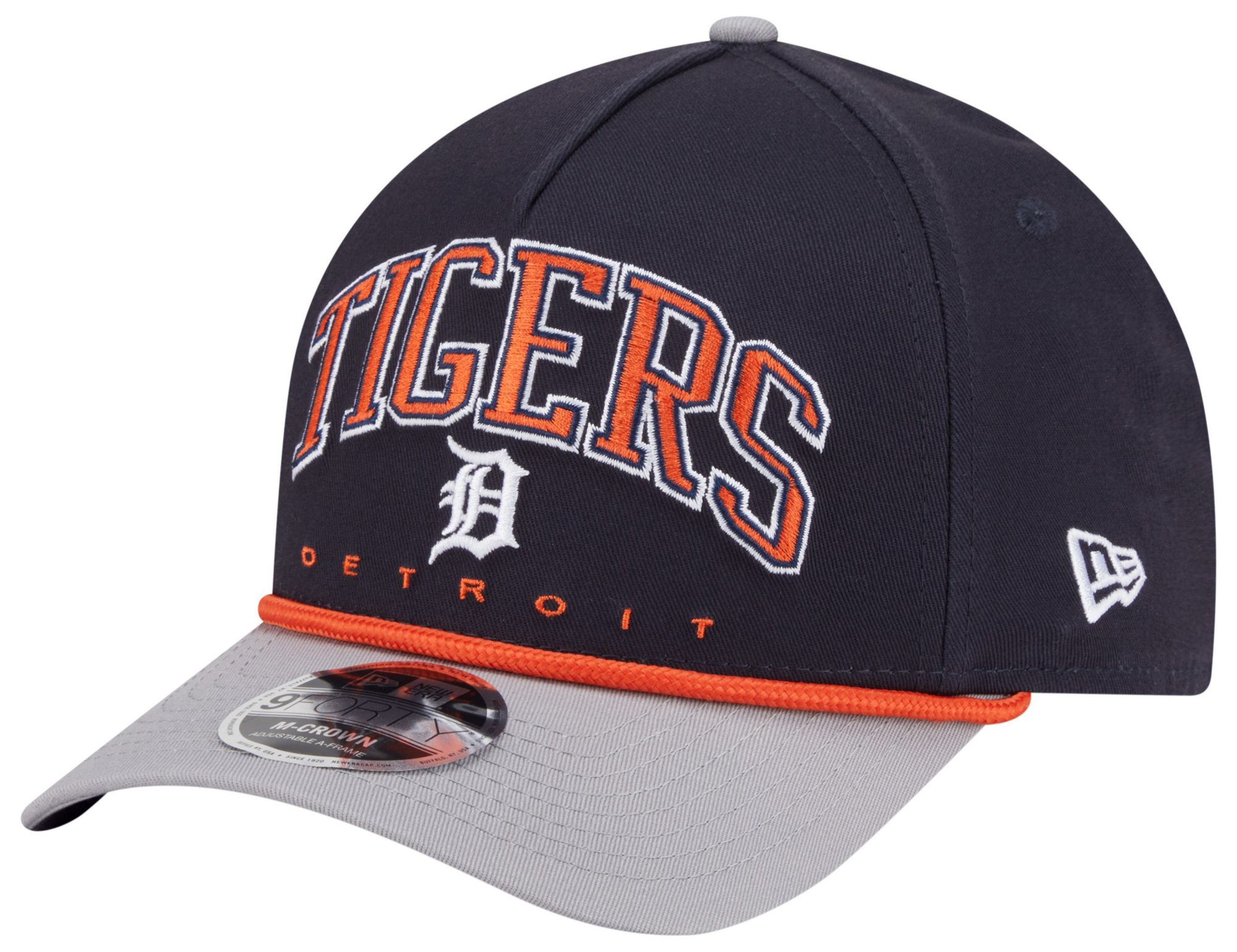 New Era Adult Detroit Tigers Navy Arch Meduim Crown 9Forty Adjustable Hat product image