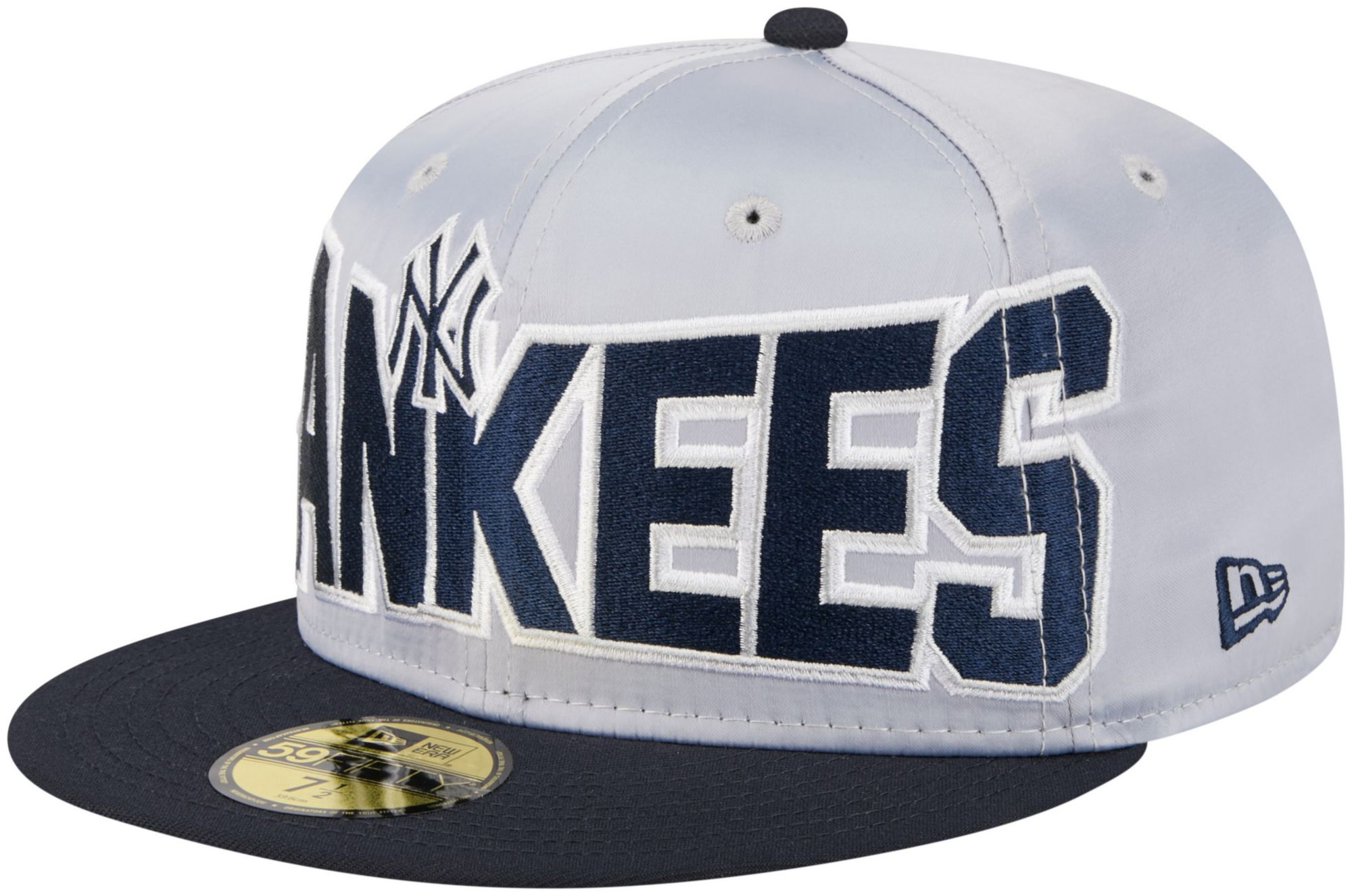 New Era Adult New York Yankees Grey Satin 59Fifty Fitted Hat product image