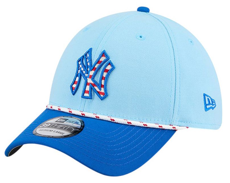 New Era Adult New York Yankees Fourth of July 2025 Light Blue 39Thirty Stretch Fit Hat product image