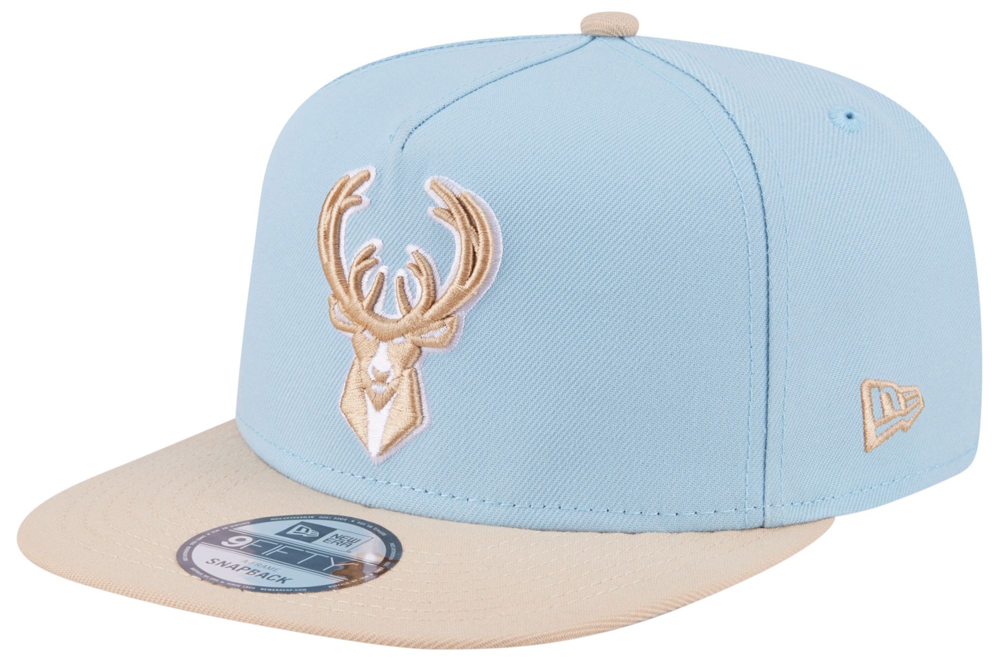 New Era Adult Milwaukee Bucks Blue Two Tone 9Fifty A-Frame Adjustable Hat product image