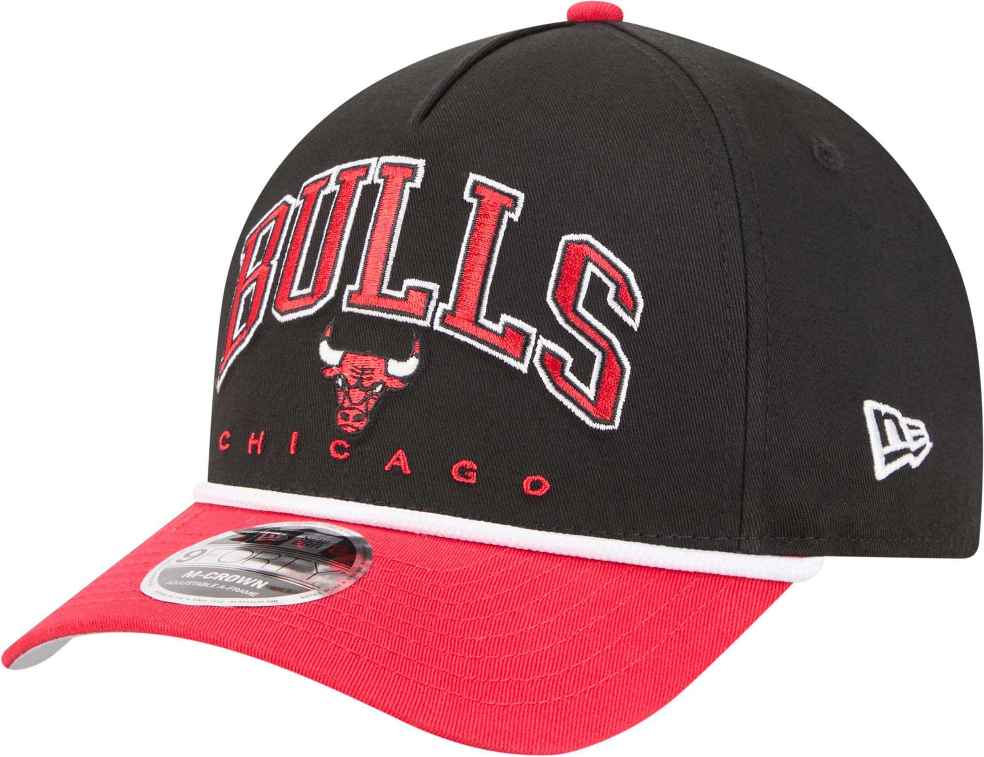 New Era Adult Chicago Bulls Black Arch Rope 9Forty M-Crown A-Frame Adjustable Hat product image