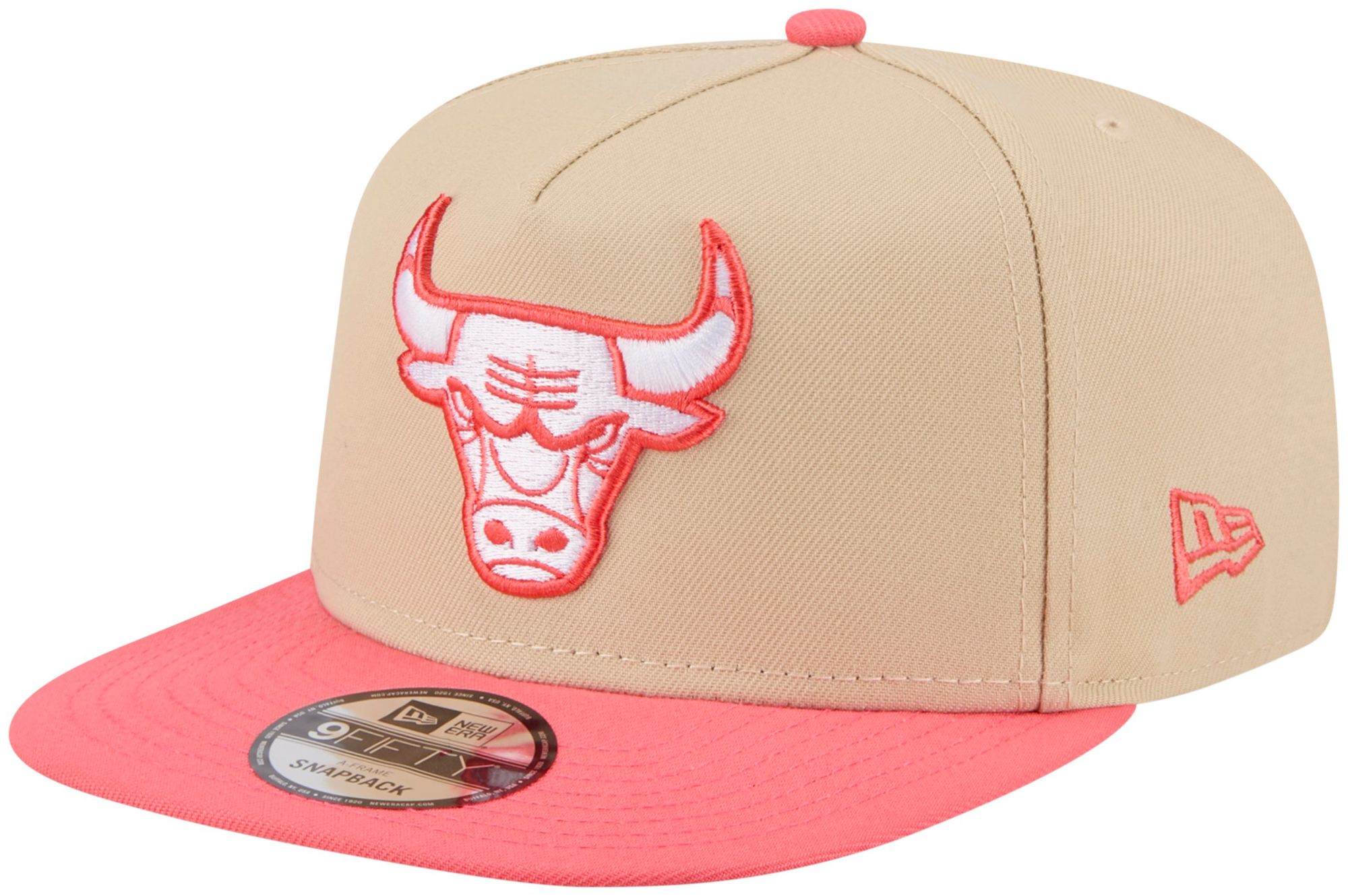 New Era Adult Chicago Bulls Tan Two Tone 9Fifty A-Frame Adjustable Hat product image