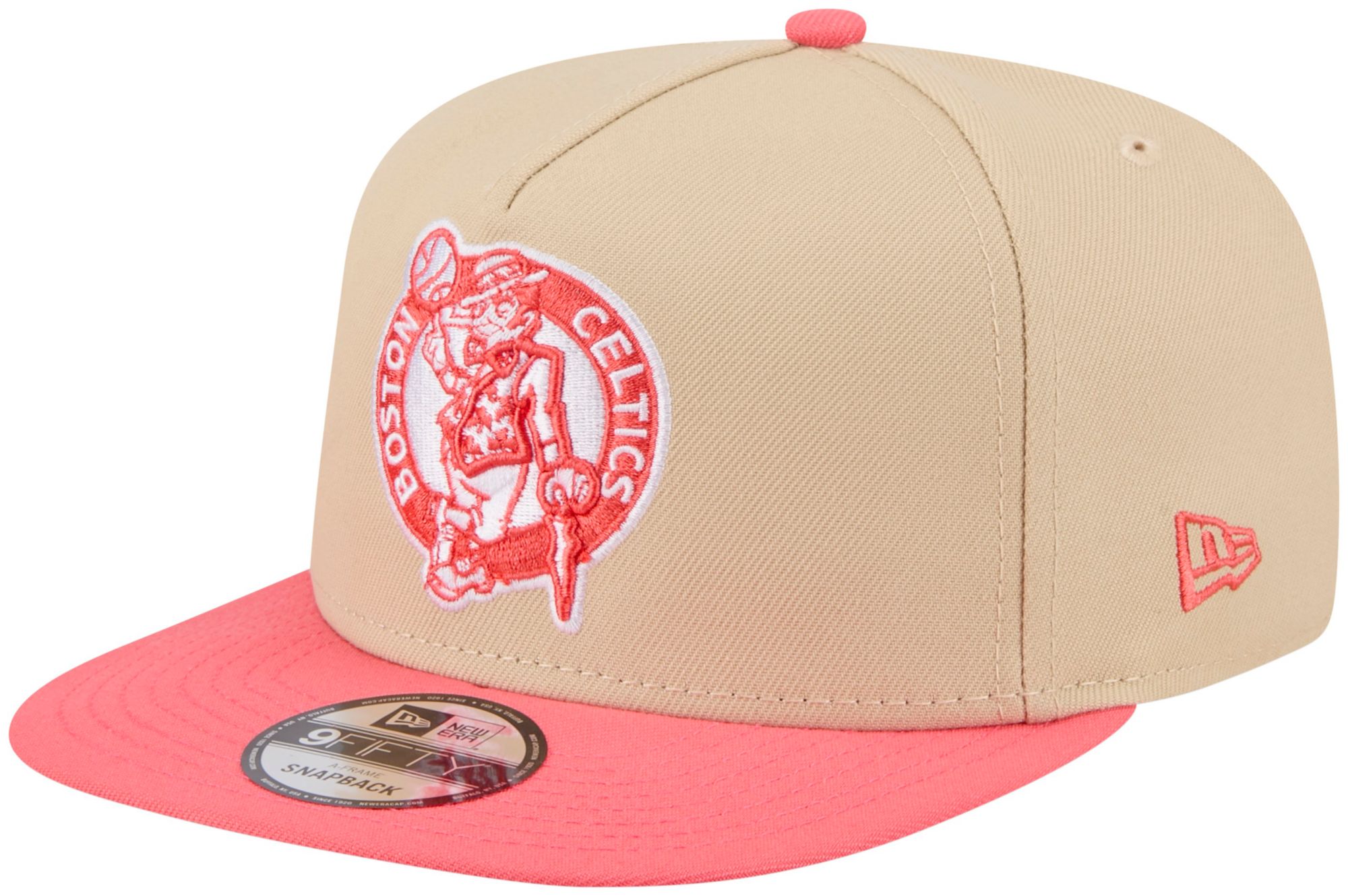 New Era Adult Boston Celtics Tan Two Tone 9Fifty A-Frame Adjustable Hat product image