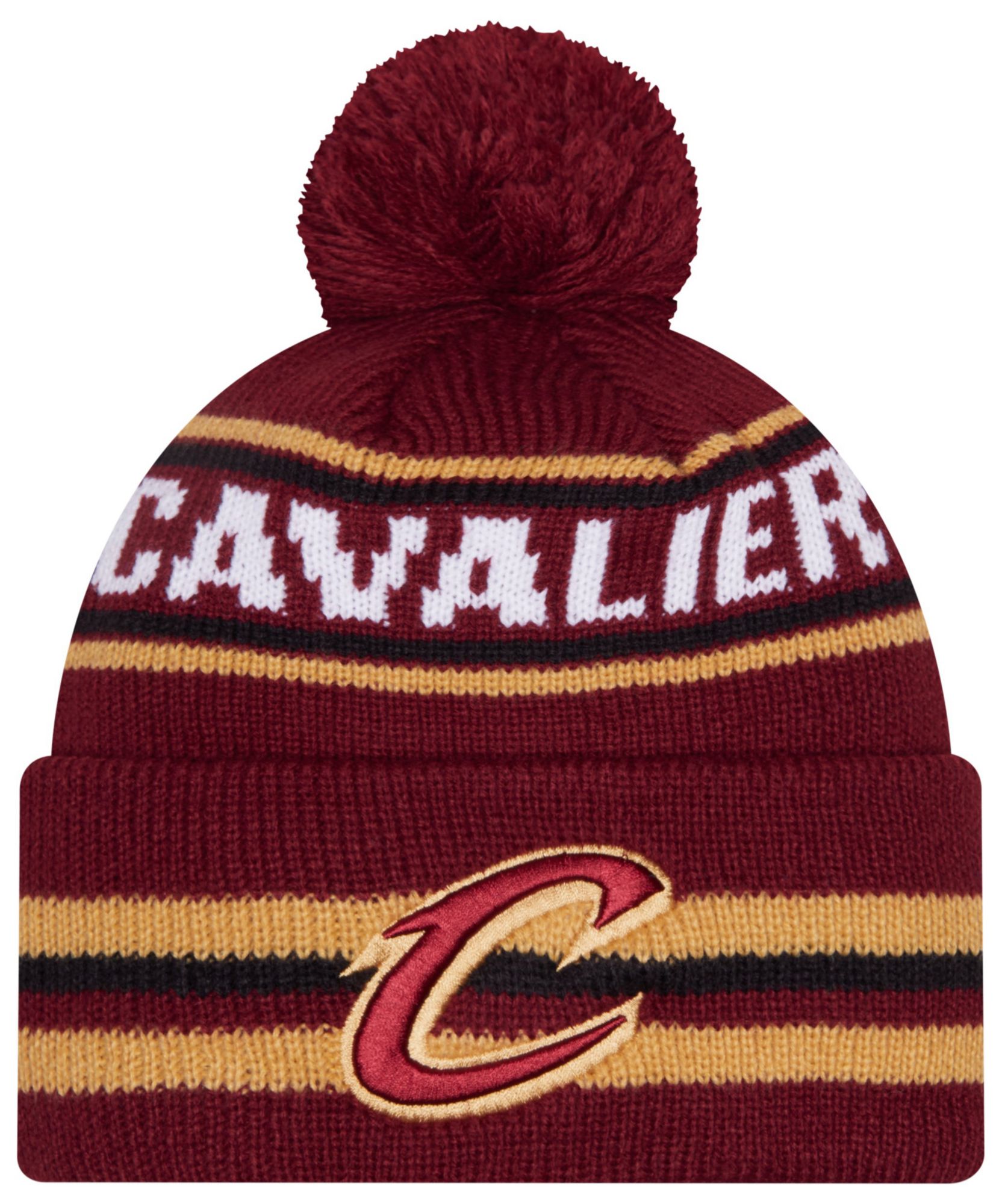 New Era Adult Cleveland Cavaliers Garnet Classic Pom Cuffed Knit Beanie product image