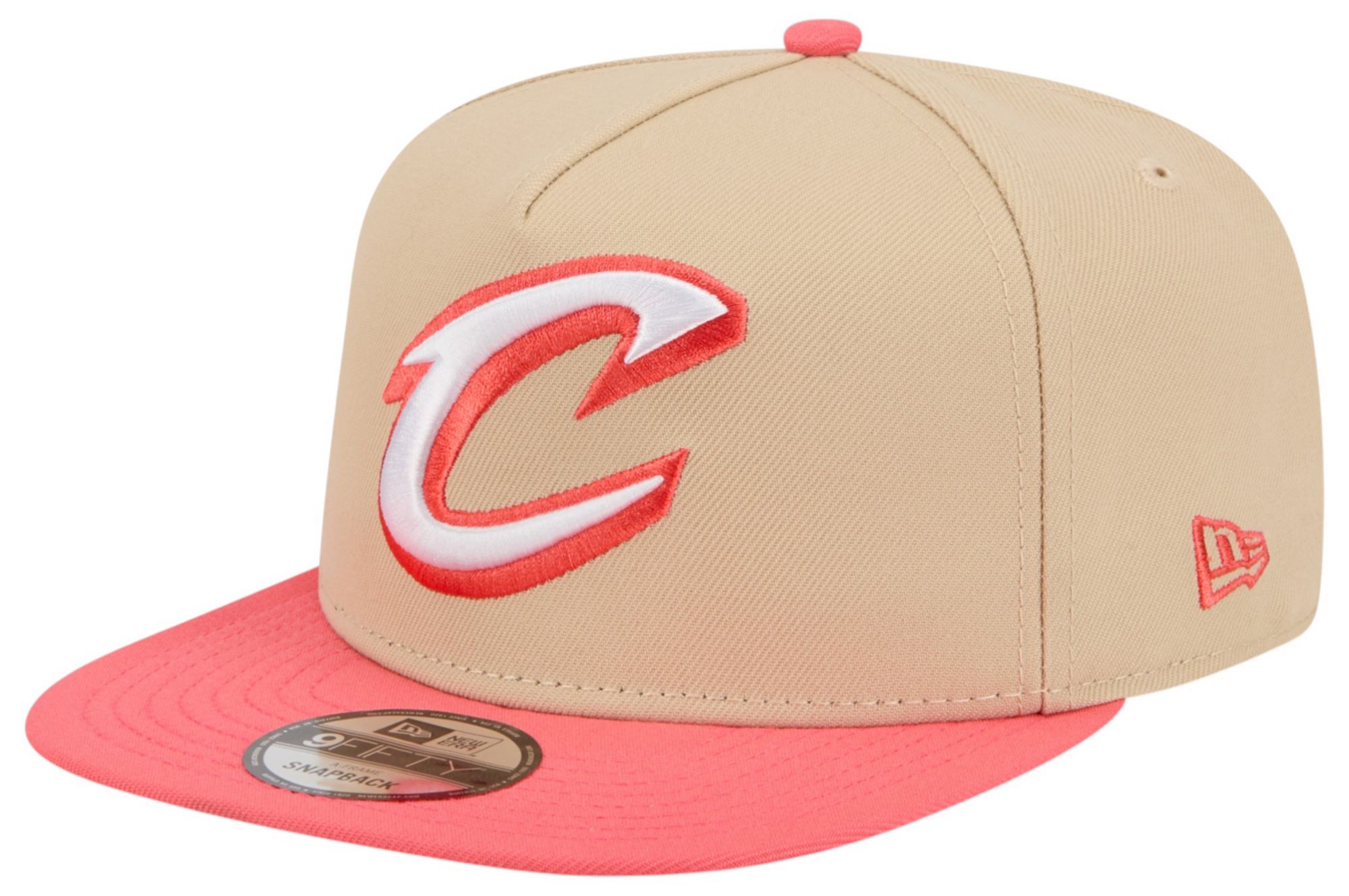 New Era Adult Cleveland Cavaliers Tan Two Tone 9Fifty A-Frame Adjustable Hat product image