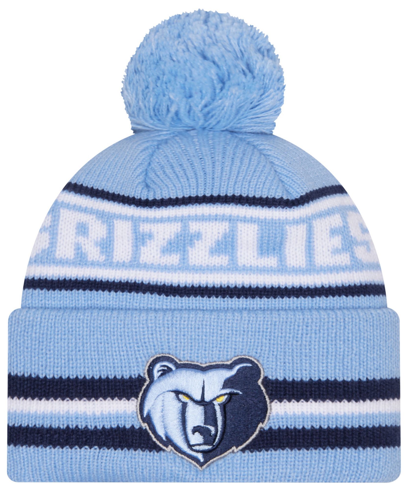 New Era Adult Memphis Grizzlies Navy Classic Pom Cuffed Knit Beanie product image