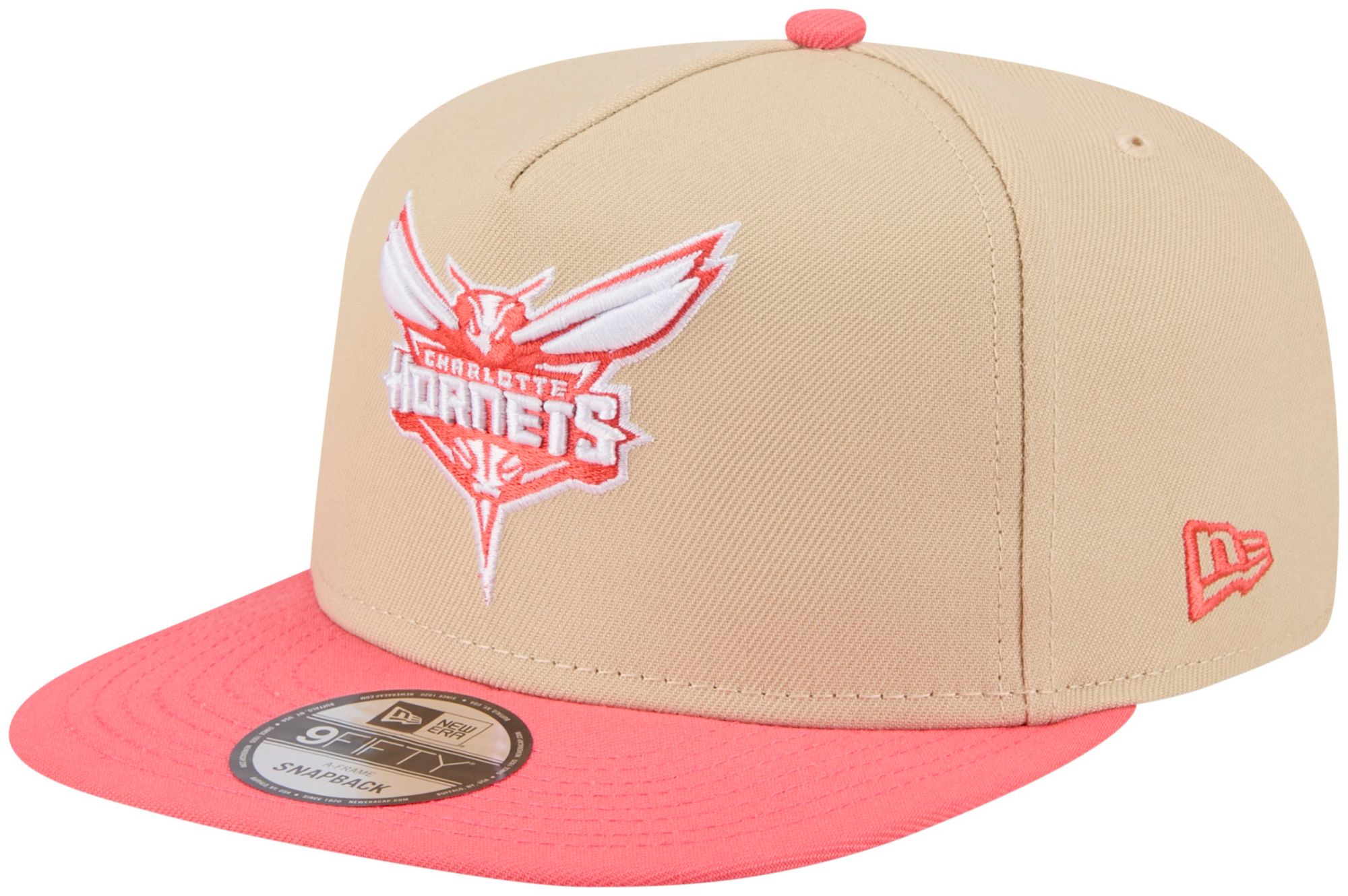 New Era Adult Charlotte Hornets Tan Two Tone 9Fifty A-Frame Adjustable Hat product image