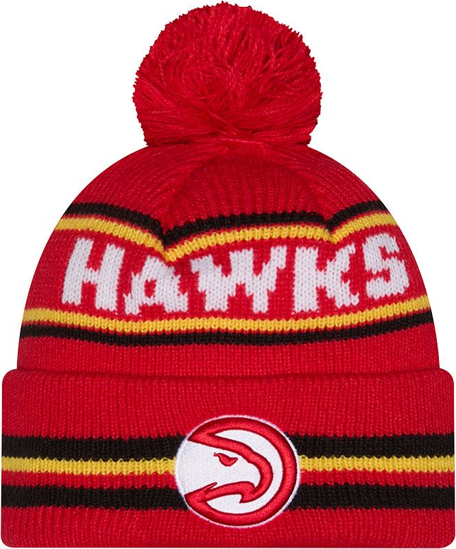 New Era Adult Atlanta Hawks Red Classic Pom Cuffed Knit Beanie product image