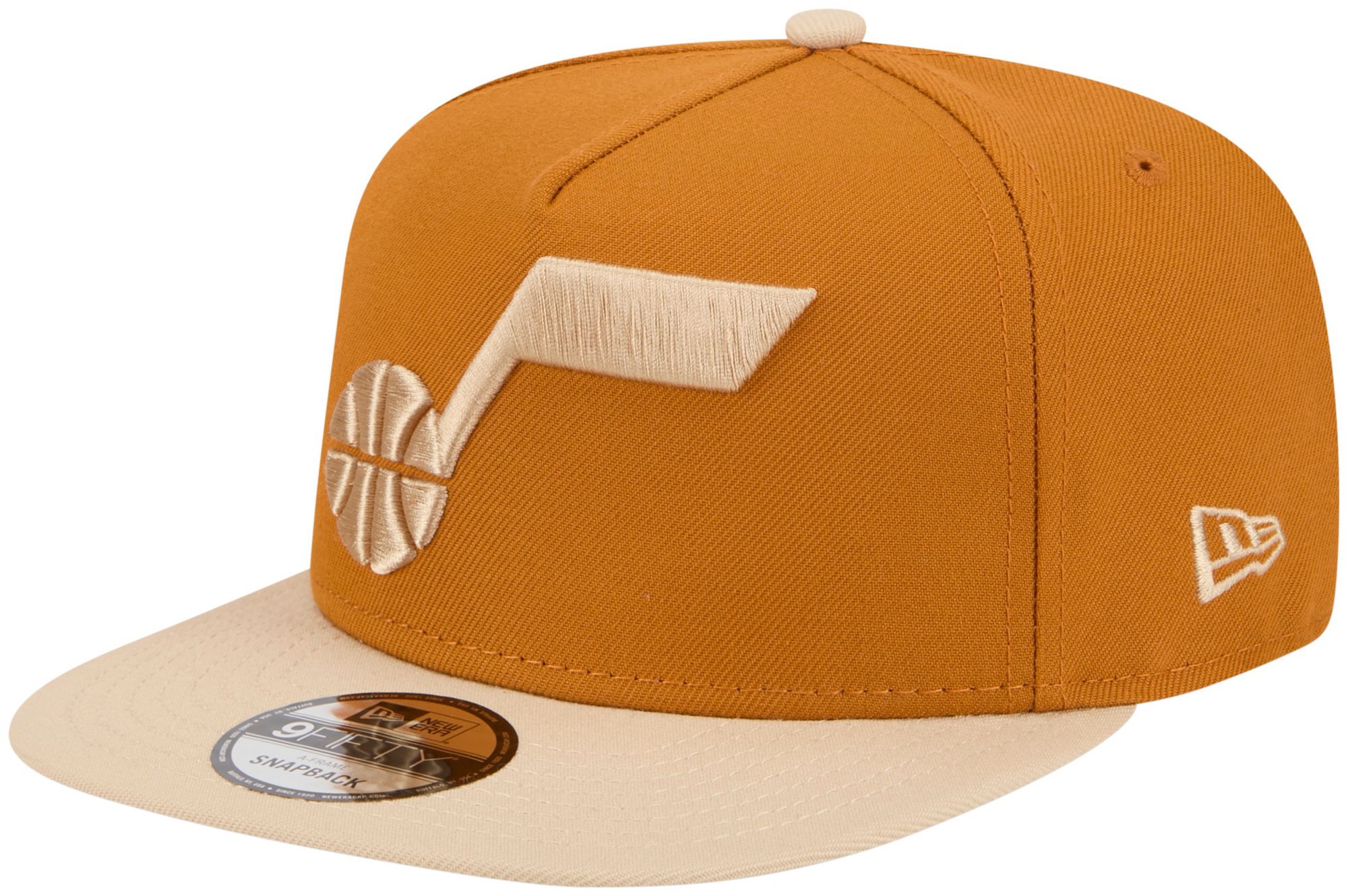 New Era Adult Utah Jazz Brown Two Tone 9Fifty A-Frame Adjustable Hat product image