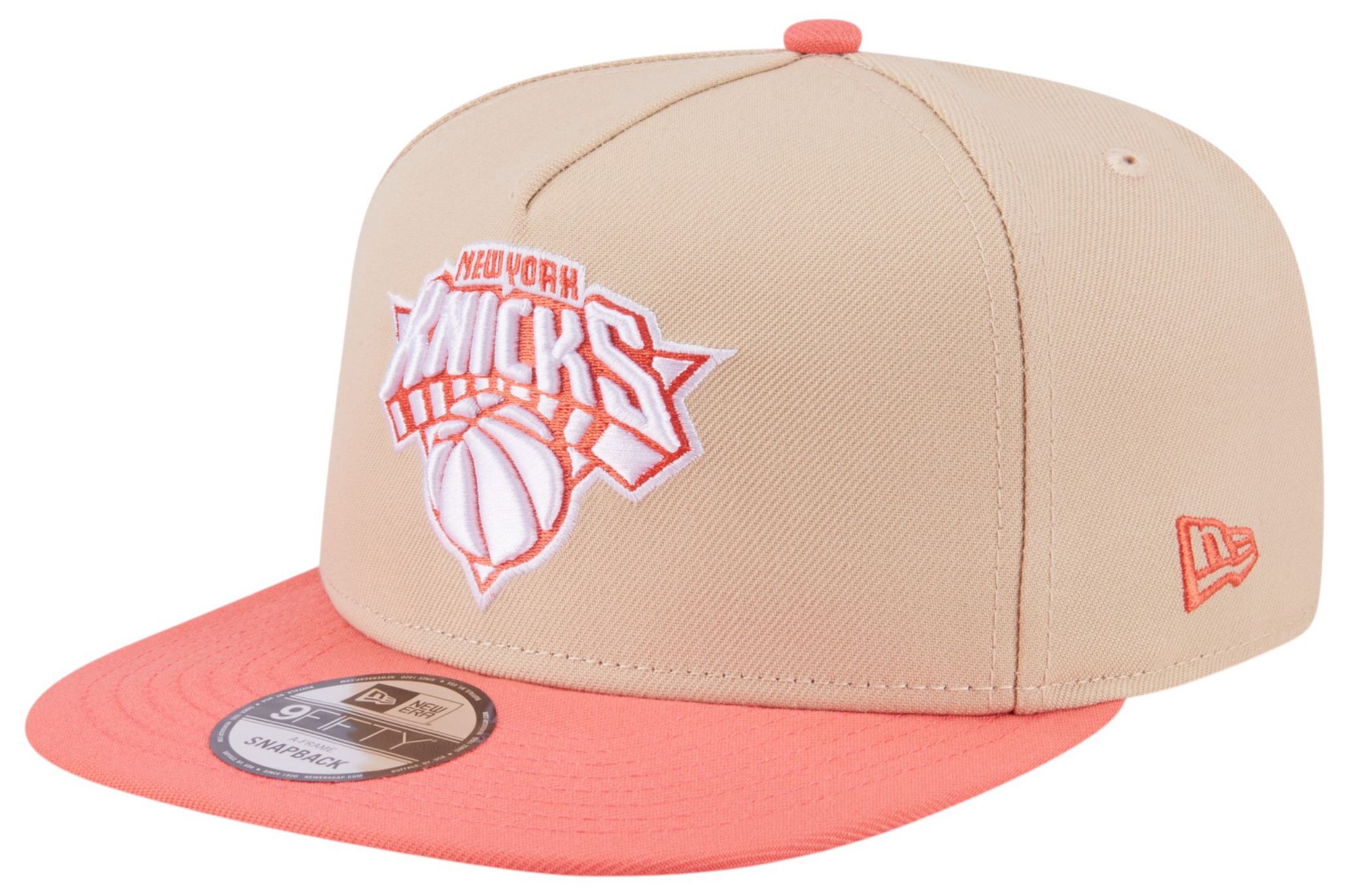 New Era Adult New York Knicks Tan Two Tone 9Fifty A-Frame Adjustable Hat product image