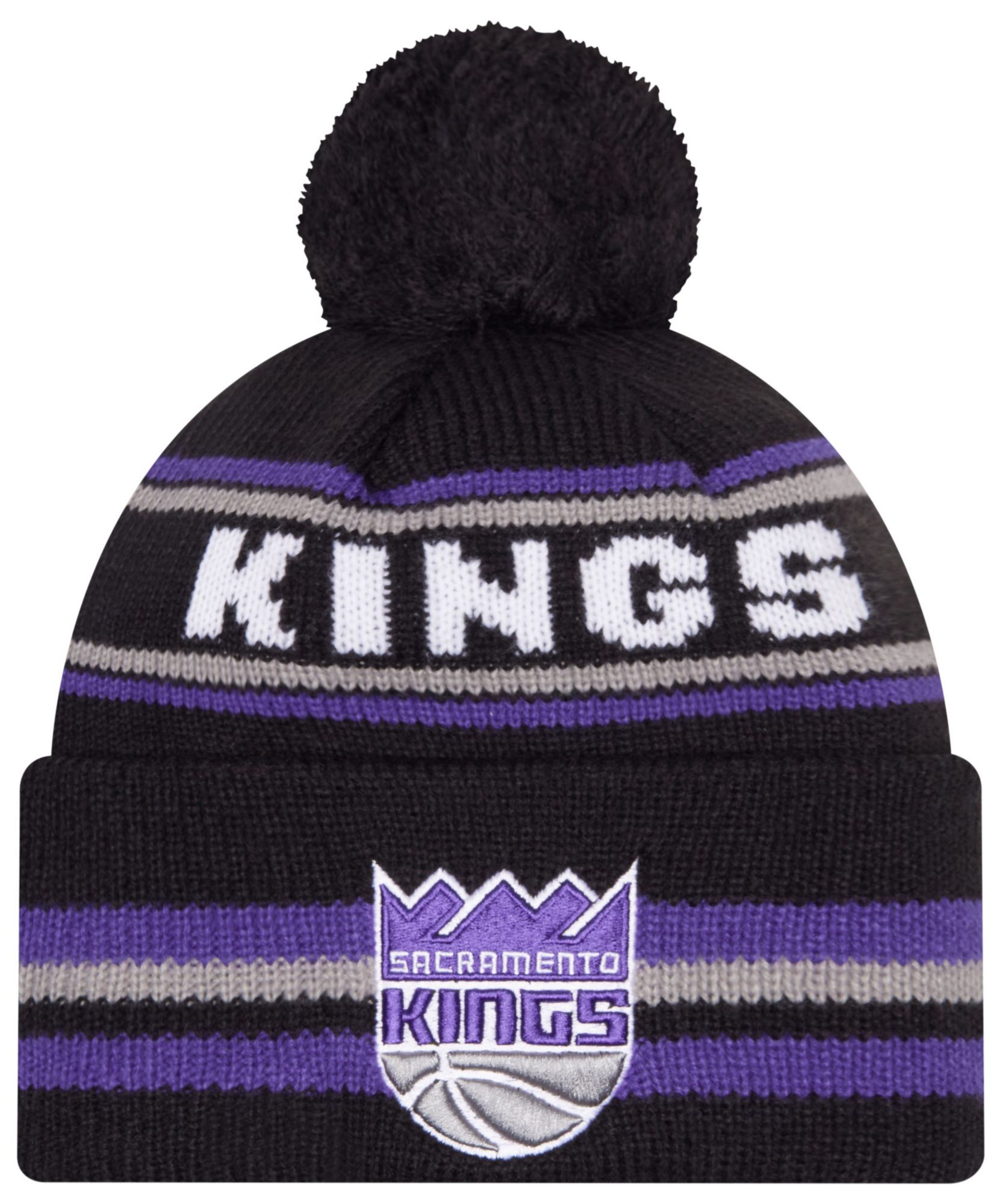 New Era Adult Sacramento Kings Purple Classic Pom Cuffed Knit Beanie product image