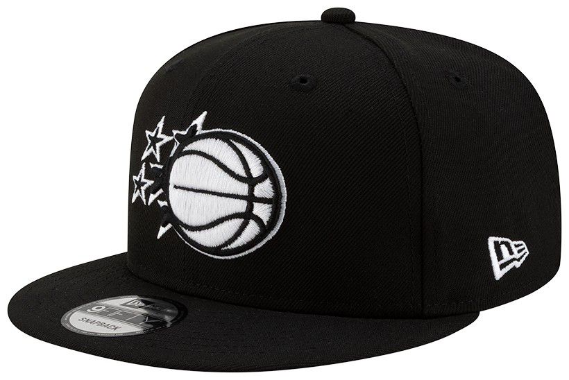 New Era Adult Orlando Magic Black B&W Logo 9Fifty Adjustable Snapback Hat product image