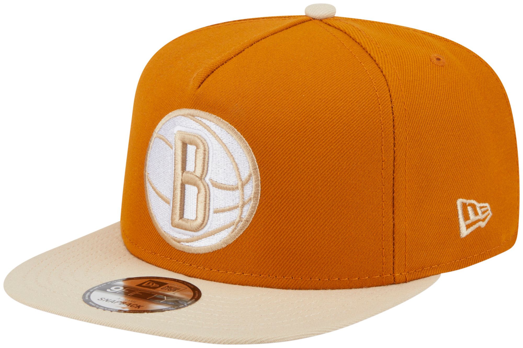 New Era Adult Brooklyn Nets Brown Two Tone 9Fifty A-Frame Adjustable Hat product image