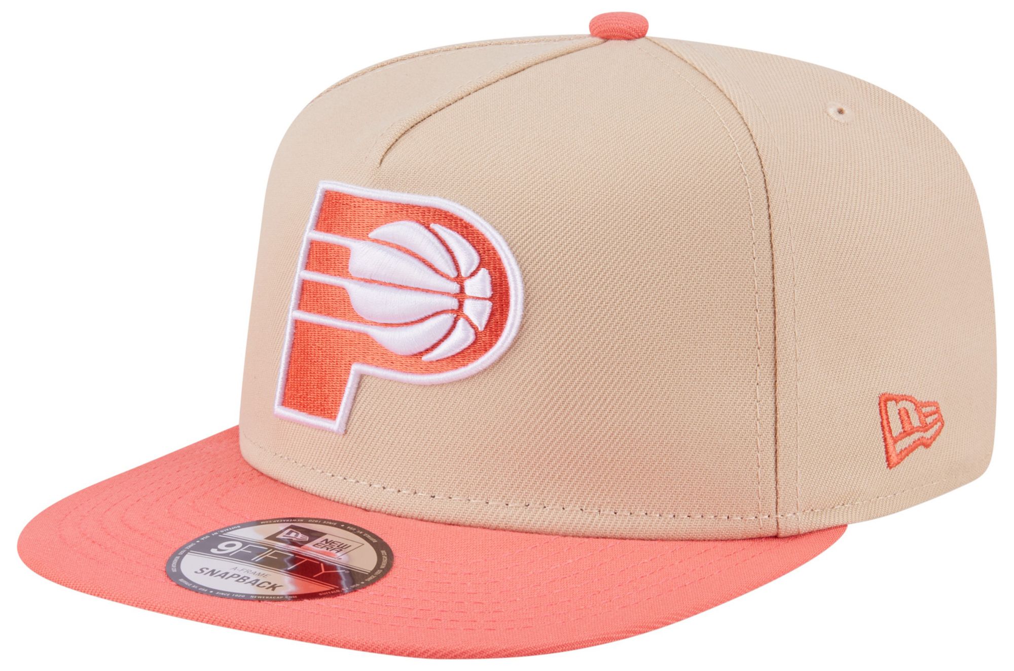 New Era Adult Indiana Pacers Tan Two Tone 9Fifty A-Frame Adjustable Hat product image