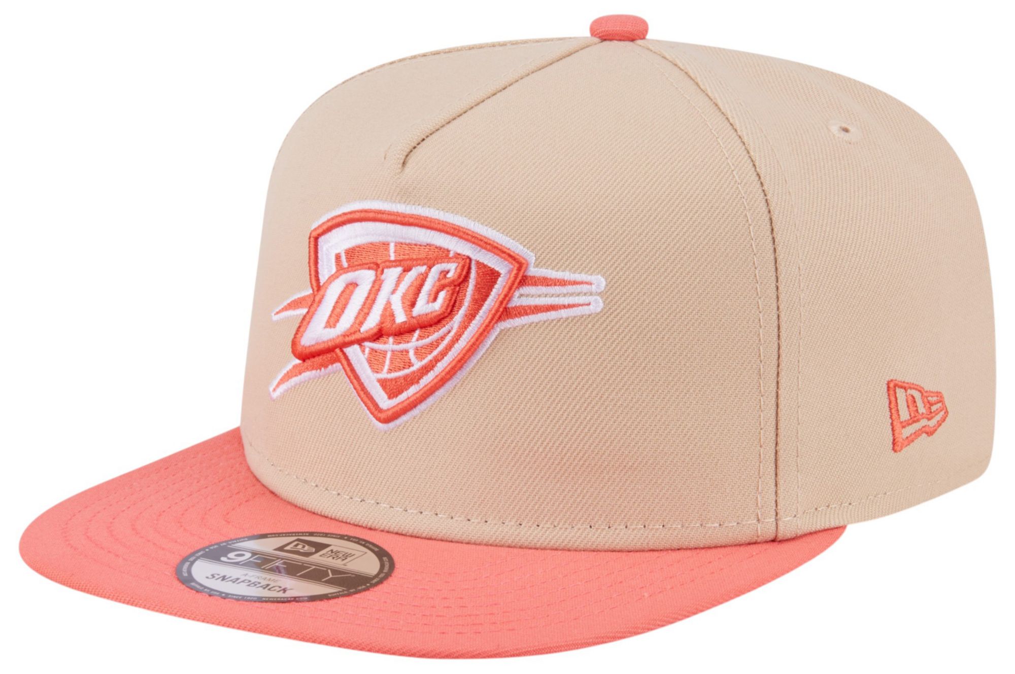 New Era Adult Oklahoma City Thunder Tan Two Tone 9Fifty A-Frame Adjustable Hat product image