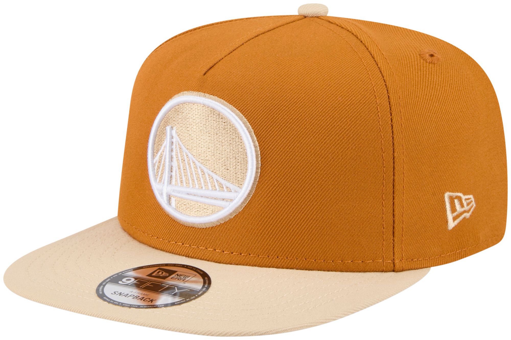 New Era Adult Golden State Warriors Brown Two Tone 9Fifty A-Frame Adjustable Hat product image
