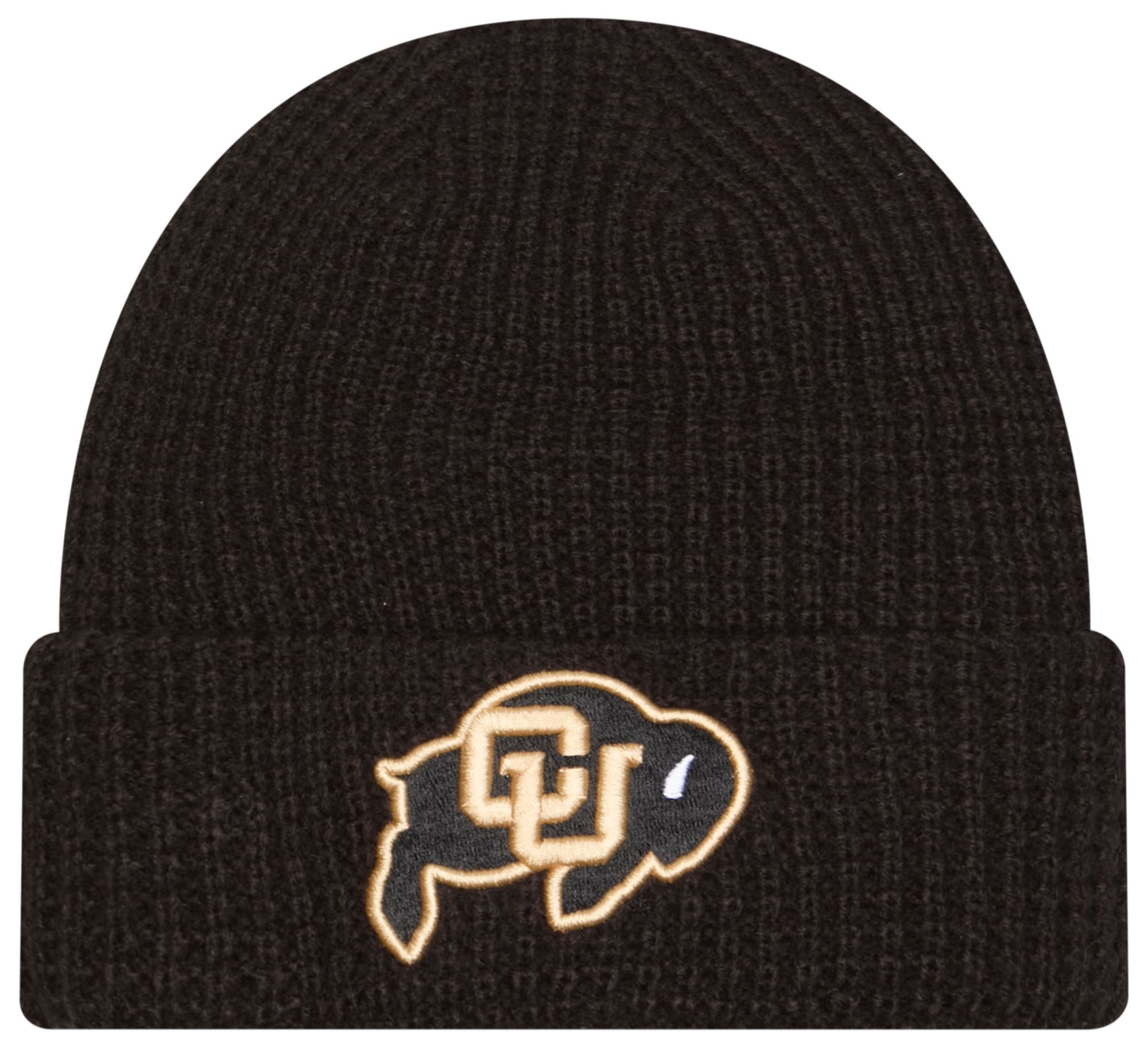 New Era Adult Colorado Buffaloes Black Waffle Knit Beanie product image