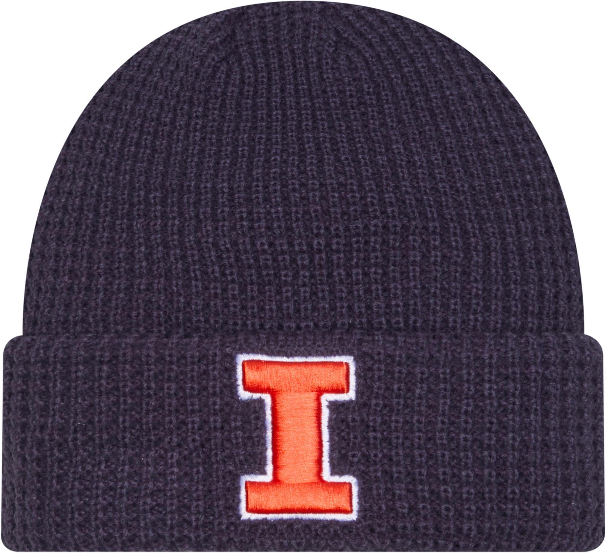 New Era Adult Illinois Fighting Illini Navy Waffle Knit Beanie product image