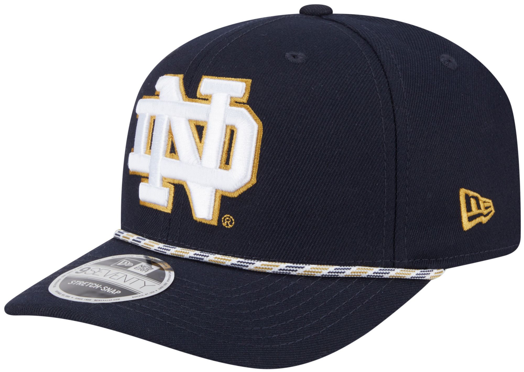 New Era Adult Notre Dame Fighting Irish Navy Multi Rope 9Seventy Adjustable Stretch-Snap Hat product image