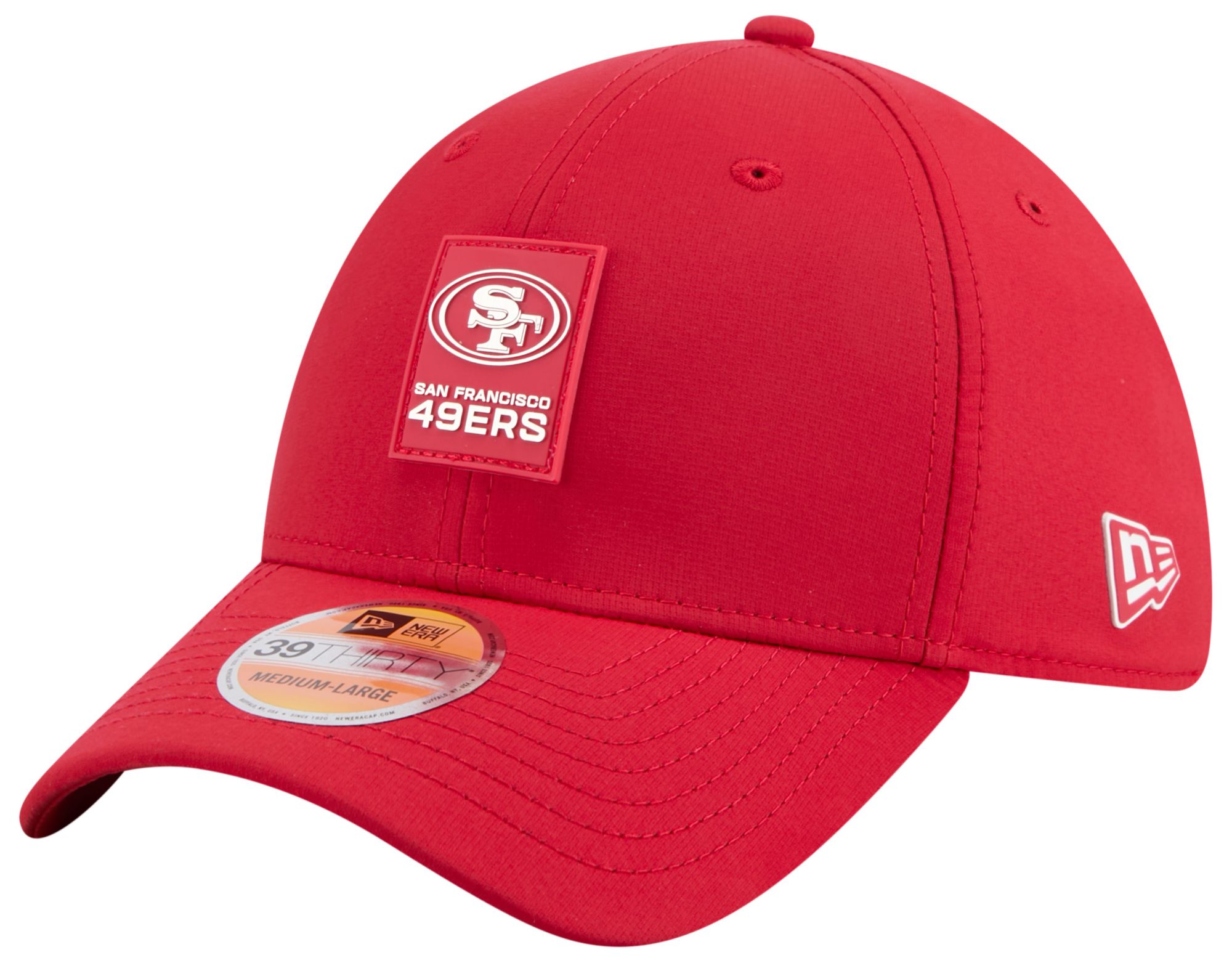 New Era Adult San Francisco 49ers Sideline 2025 Red 39Thirty Stretch Fit Hat product image