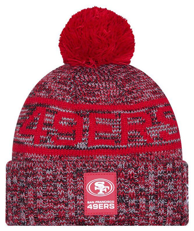 New Era Adult San Francisco 49ers Red Sideline Sport Knit Beanie product image