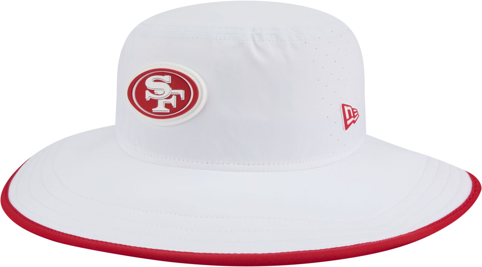 New Era Adult San Francisco 49ers Training Camp 2025 Panama White Adjustable Bucket Hat product image