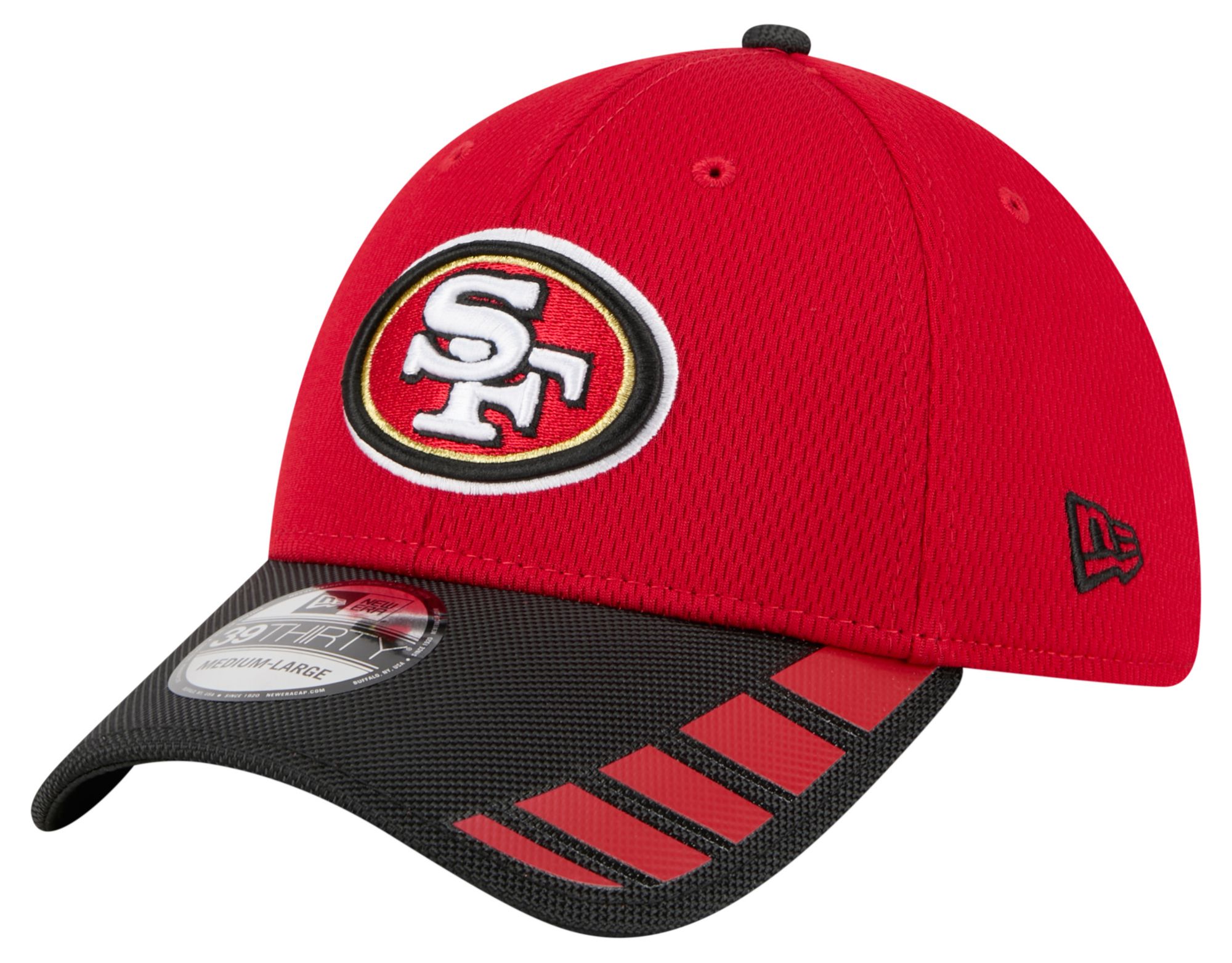 New Era Adult San Francisco 49ers Red Visor Hit 39Thirty Stretch Fit Hat product image
