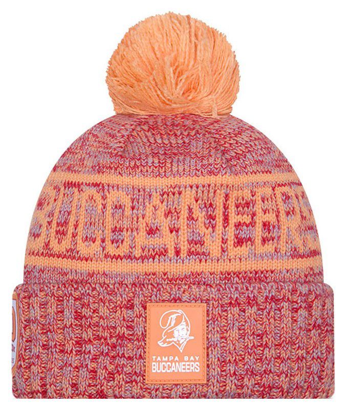 New Era Adult Tampa Bay Buccaneers Orange Sideline Sport Knit Beanie product image