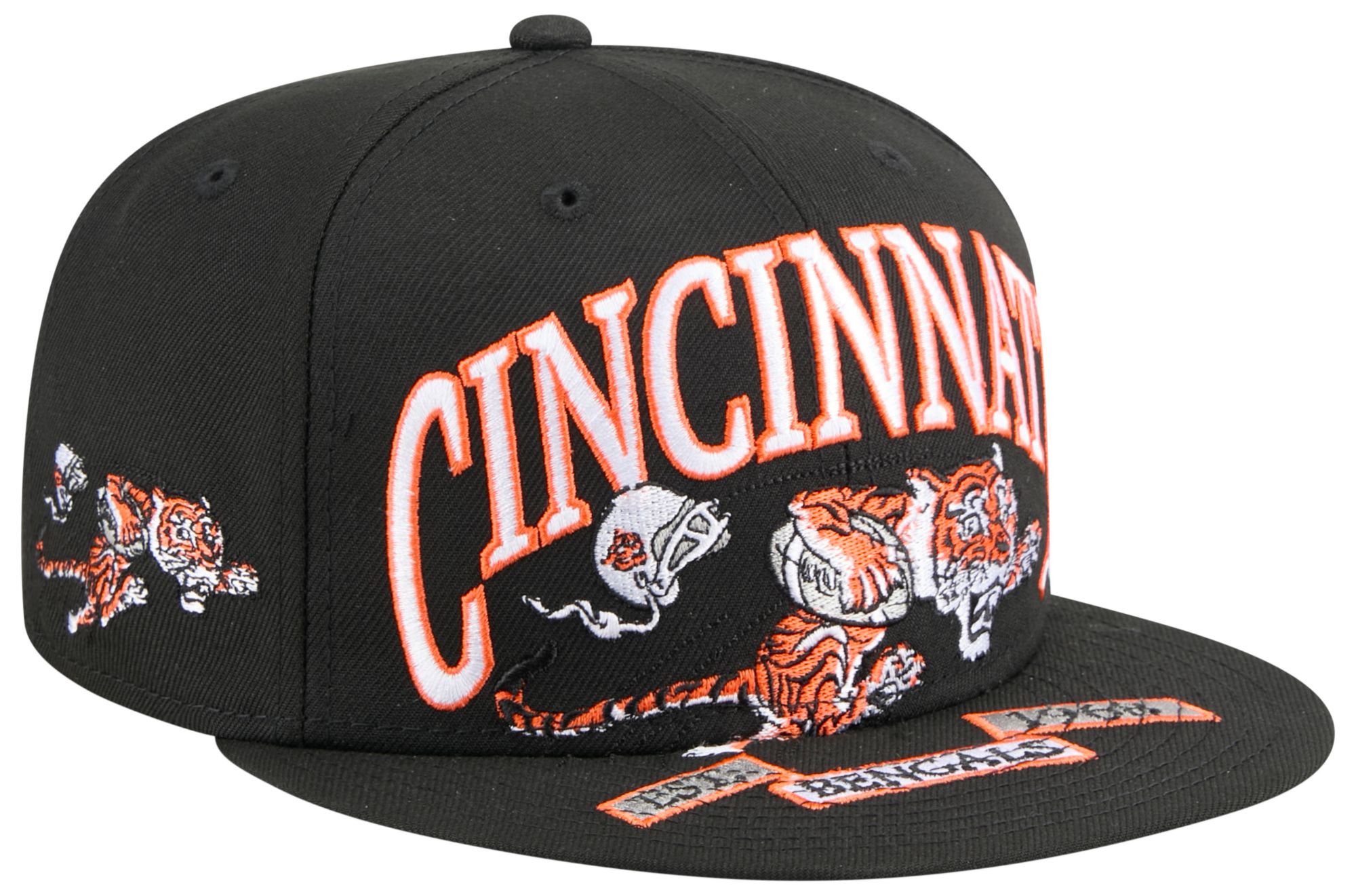 New Era Adult Cincinnati Bengals Black Oversized 59Fifty Fitted Hat product image