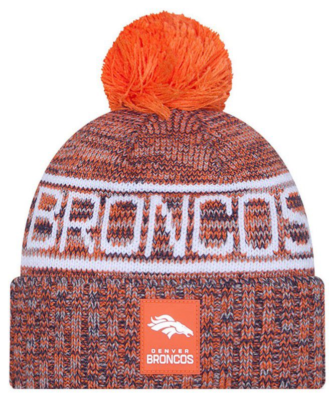New Era Adult Denver Broncos Orange Sideline Sport Knit Beanie product image