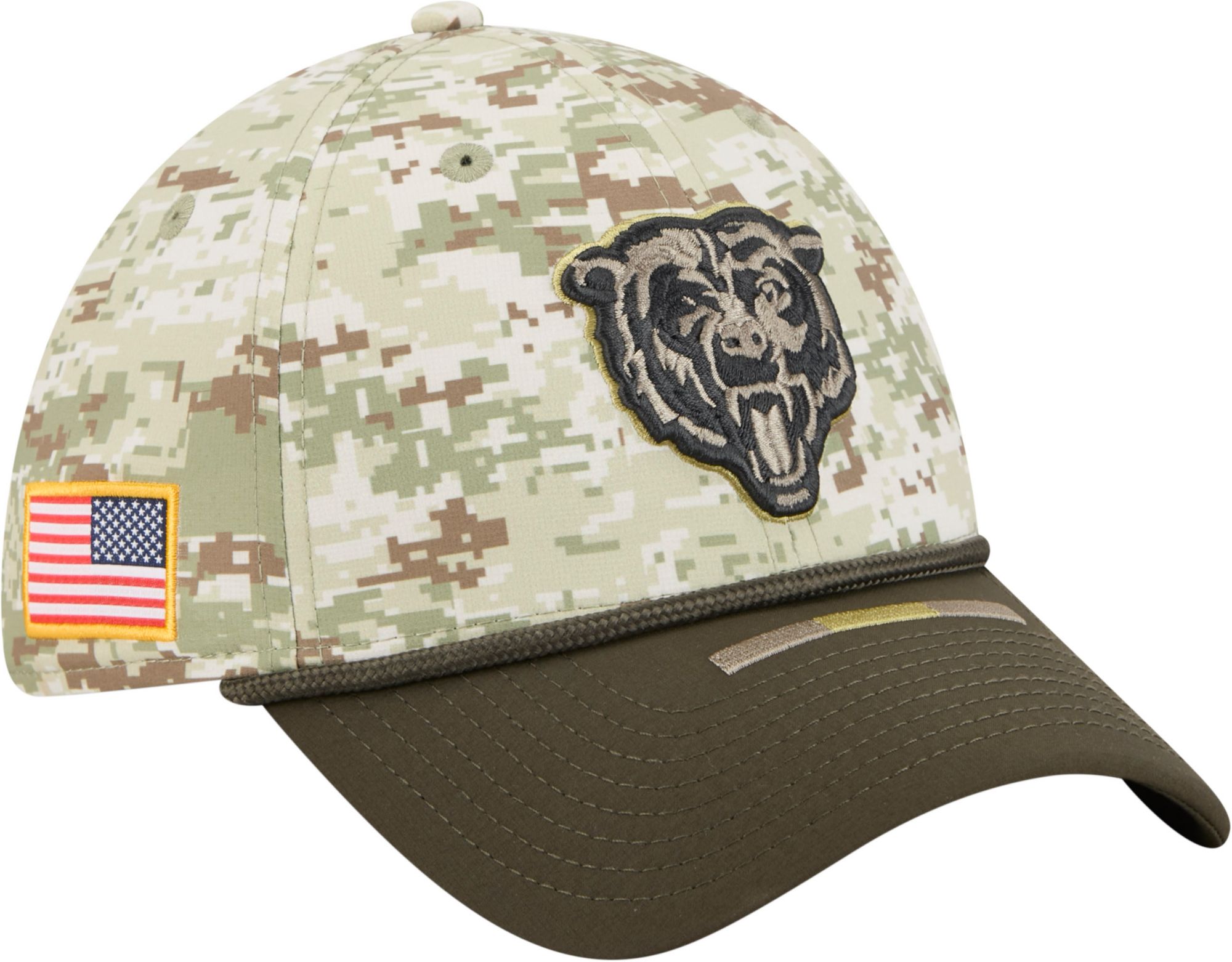 New Era Adult Chicago Bears Camo Salute To Service 2025 39Thirty Stretch Fit Hat product image