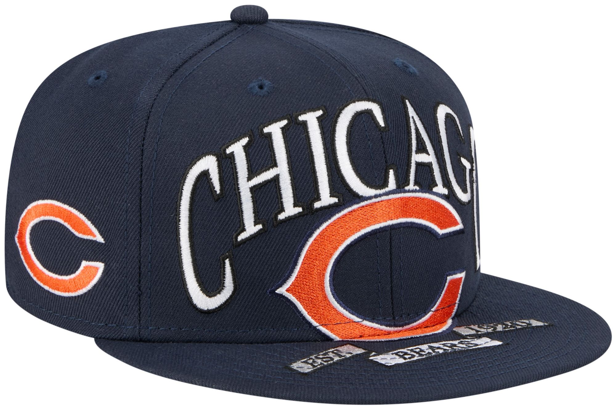 New Era Adult Chicago Bears Navy Oversized 59Fifty Fitted Hat product image