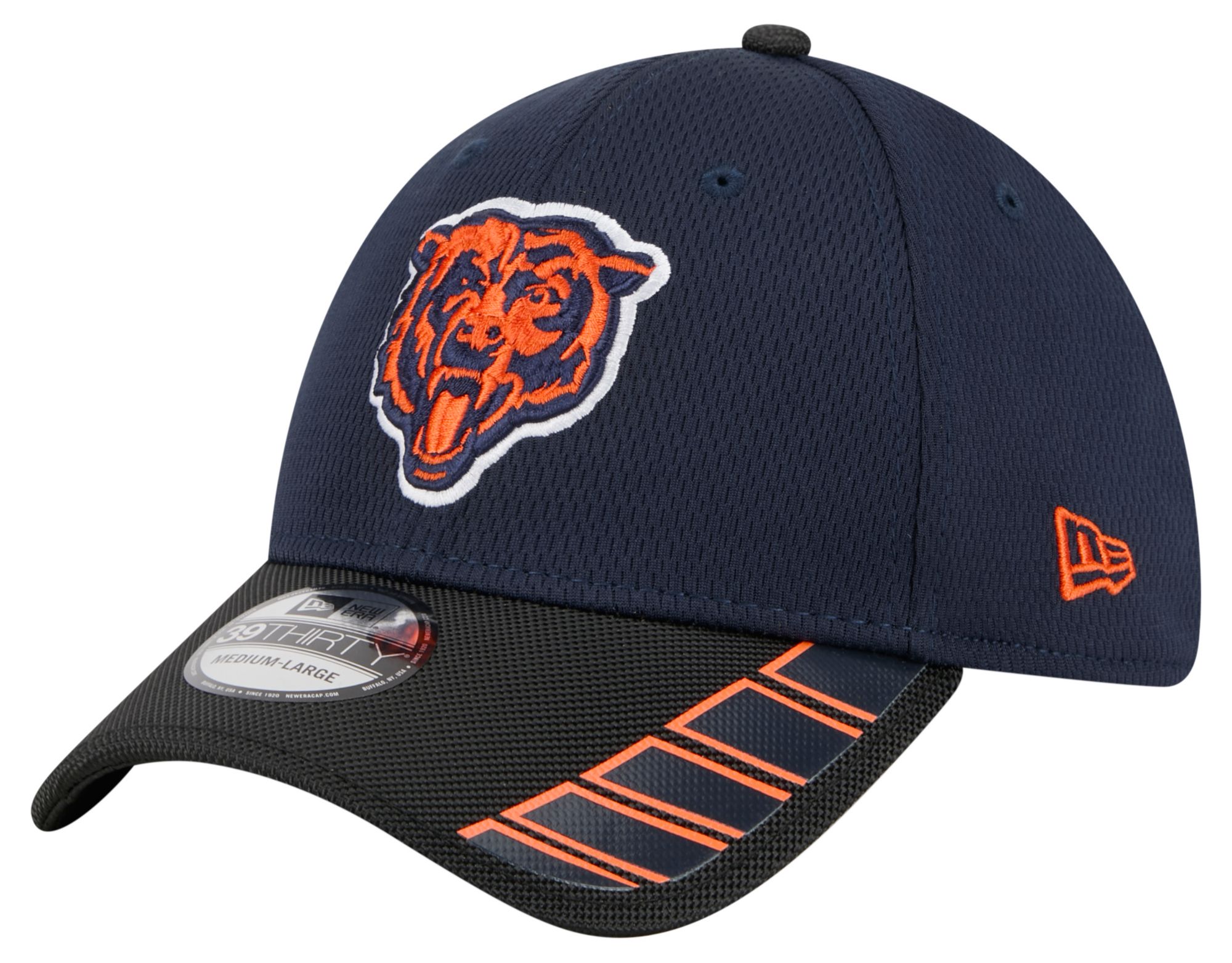 New Era Adult Chicago Bears Navy Visor Hit 39Thirty Stretch Fit Hat product image