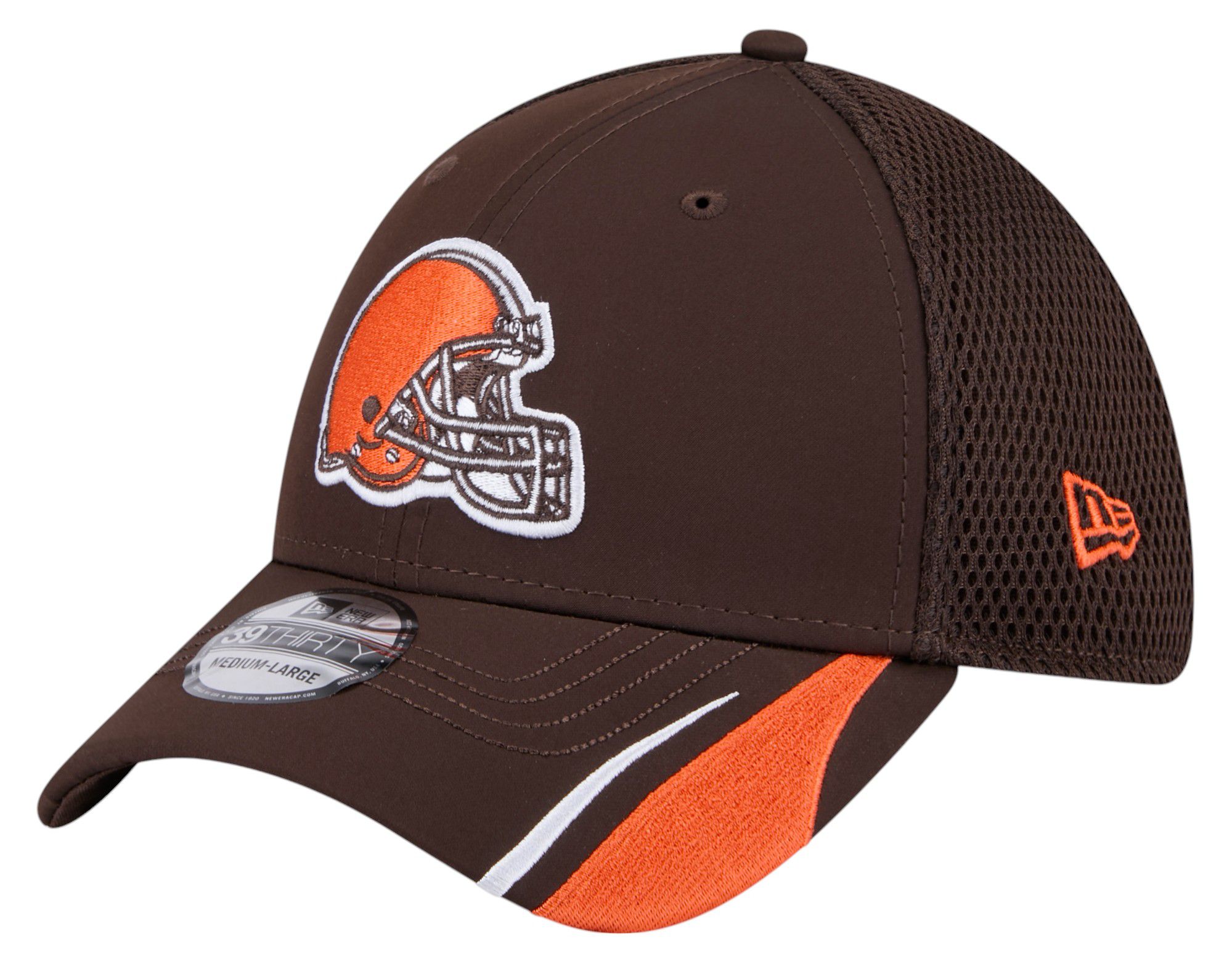 New Era Adult Cleveland Browns Brown Linear 39Thirty Adjustable Hat product image