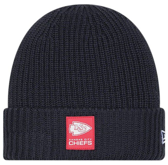 New Era Adult Kansas City Chiefs Charcoal Sideline Cuffed Knit Beanie product image