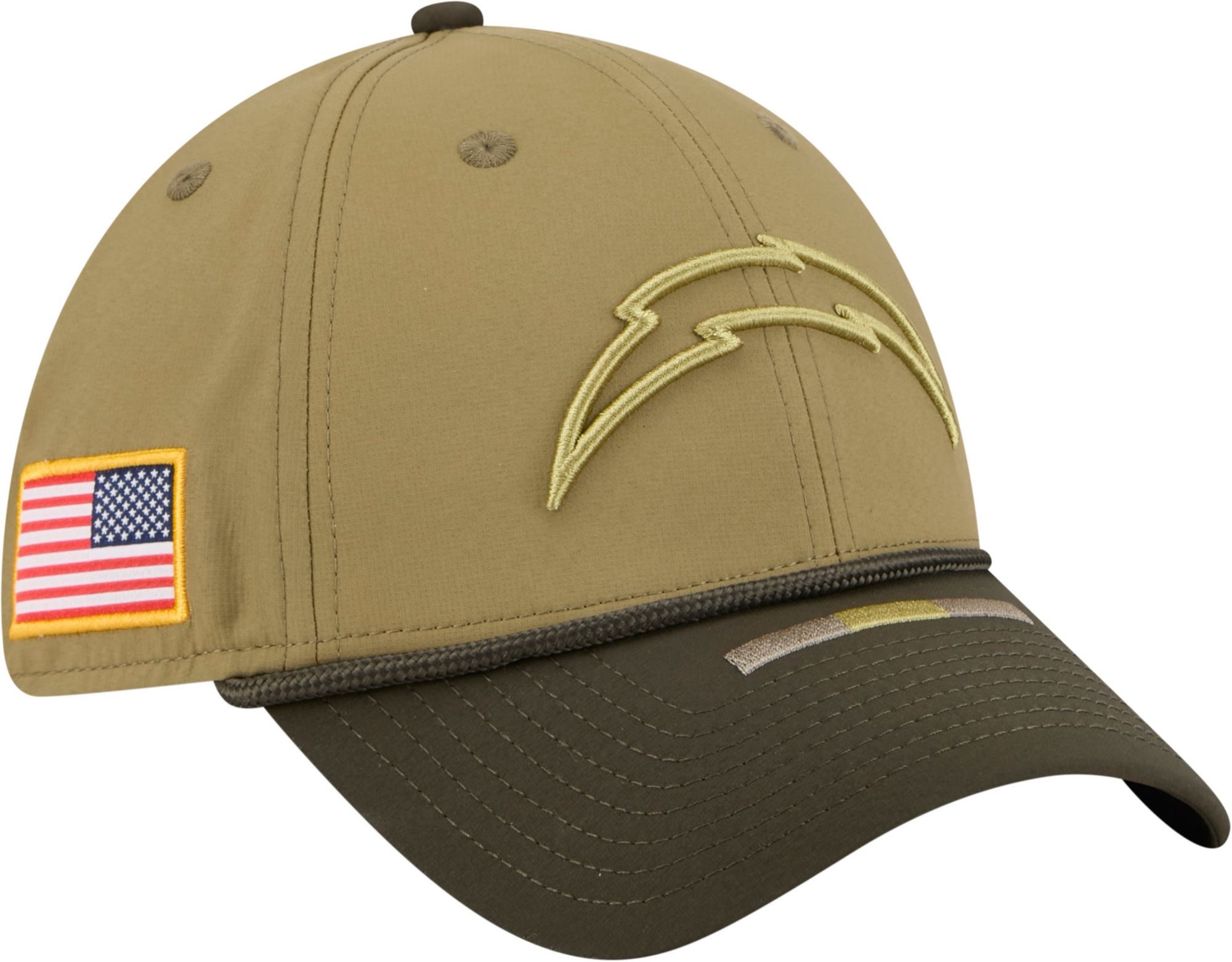 New Era Adult Los Angeles Chargers Dark Moss Salute To Service 2025 39Thirty Stretch Fit Hat product image
