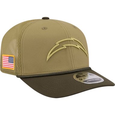 sorry, New Era Adult Los Angeles Chargers Dark Moss Salute To Service 2025 9Seventy Adjustable Stretch-Snap Hat is currently out of stock