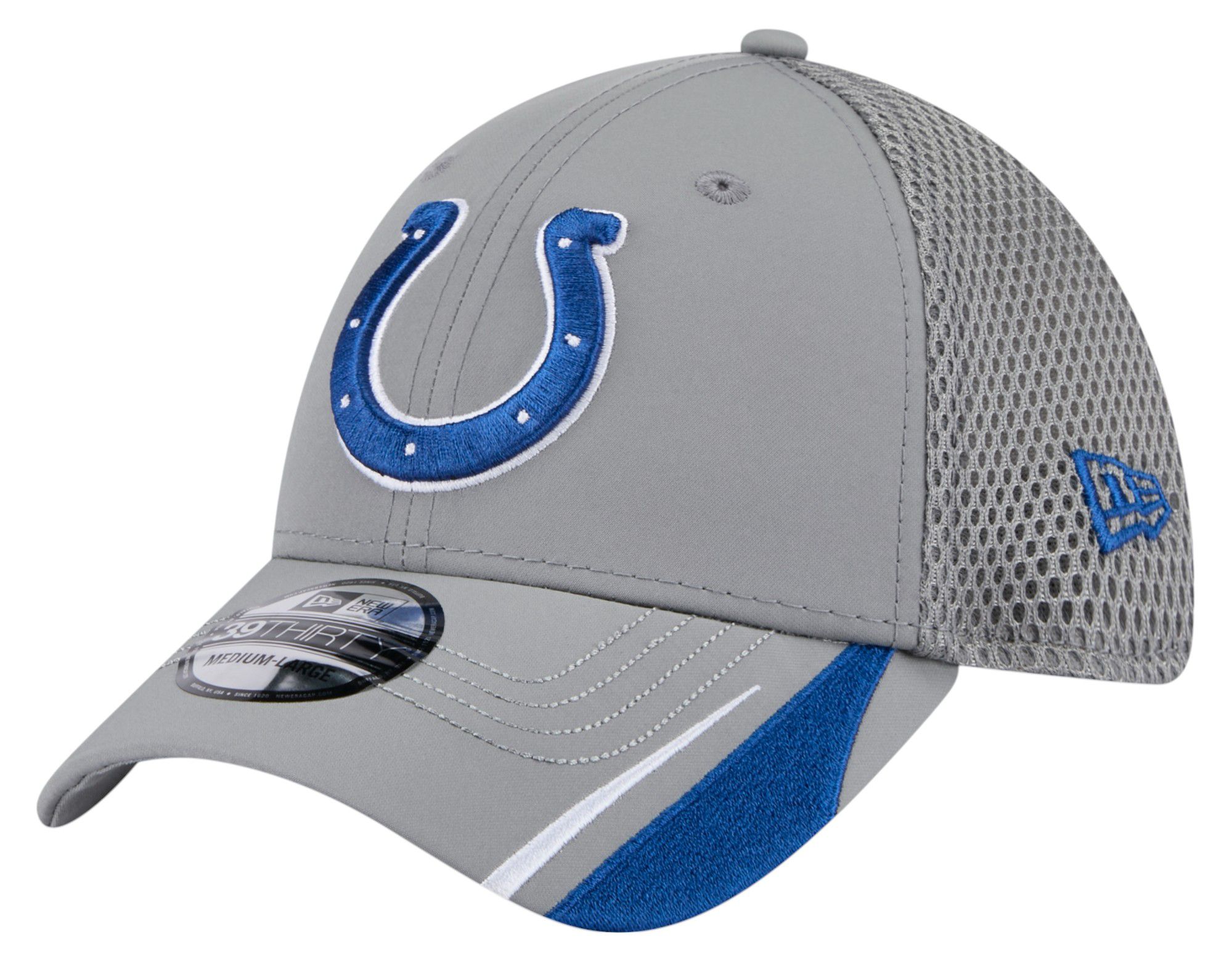 New Era Adult Indianapolis Colts Navy Linear 39Thirty Adjustable Hat product image