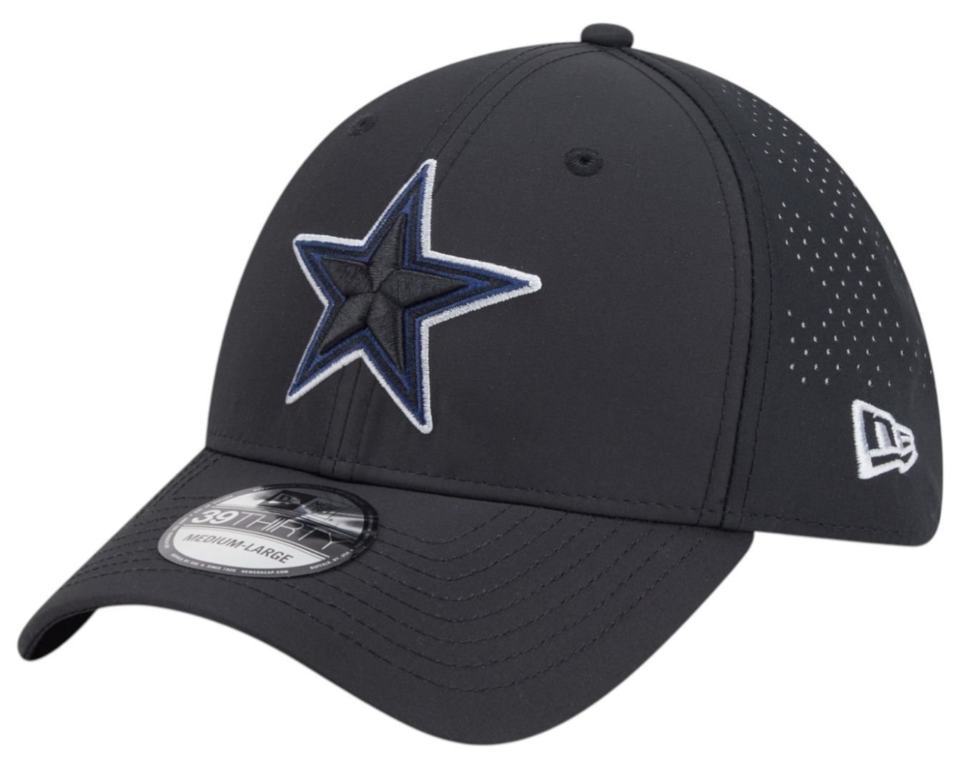 New Era Adult Dallas Cowboys Black Night 39Thirty Stretch Fit Hat product image