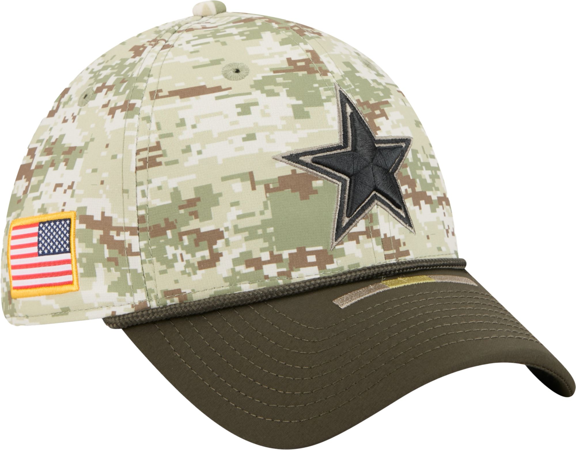New Era Adult Dallas Cowboys Camo Salute To Service 2025 39Thirty Stretch Fit Hat product image