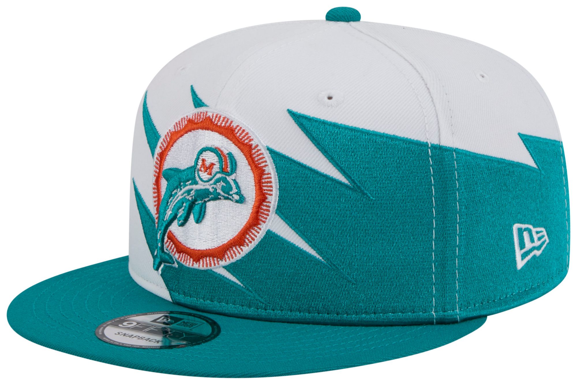 New Era Adult Miami Dolphins Aqua Zig Zag 9Fifty Adjustable Hat product image