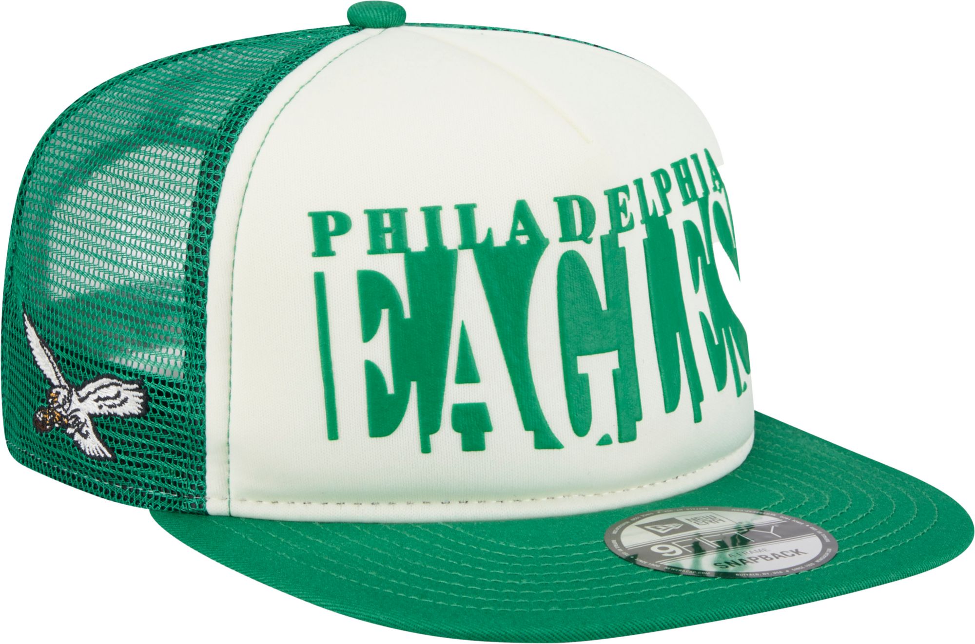 New Era Adult Philadelphia Eagles Green Team Cutout Throwback 9Fifty Adjustable Hat product image