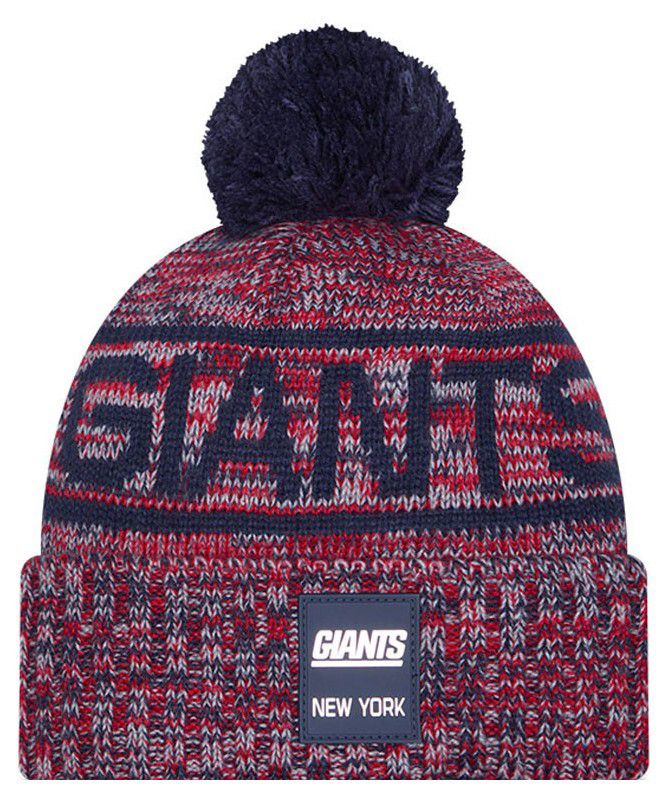 New Era Adult New York Giants Dark Blue Sideline Sport Knit Beanie product image