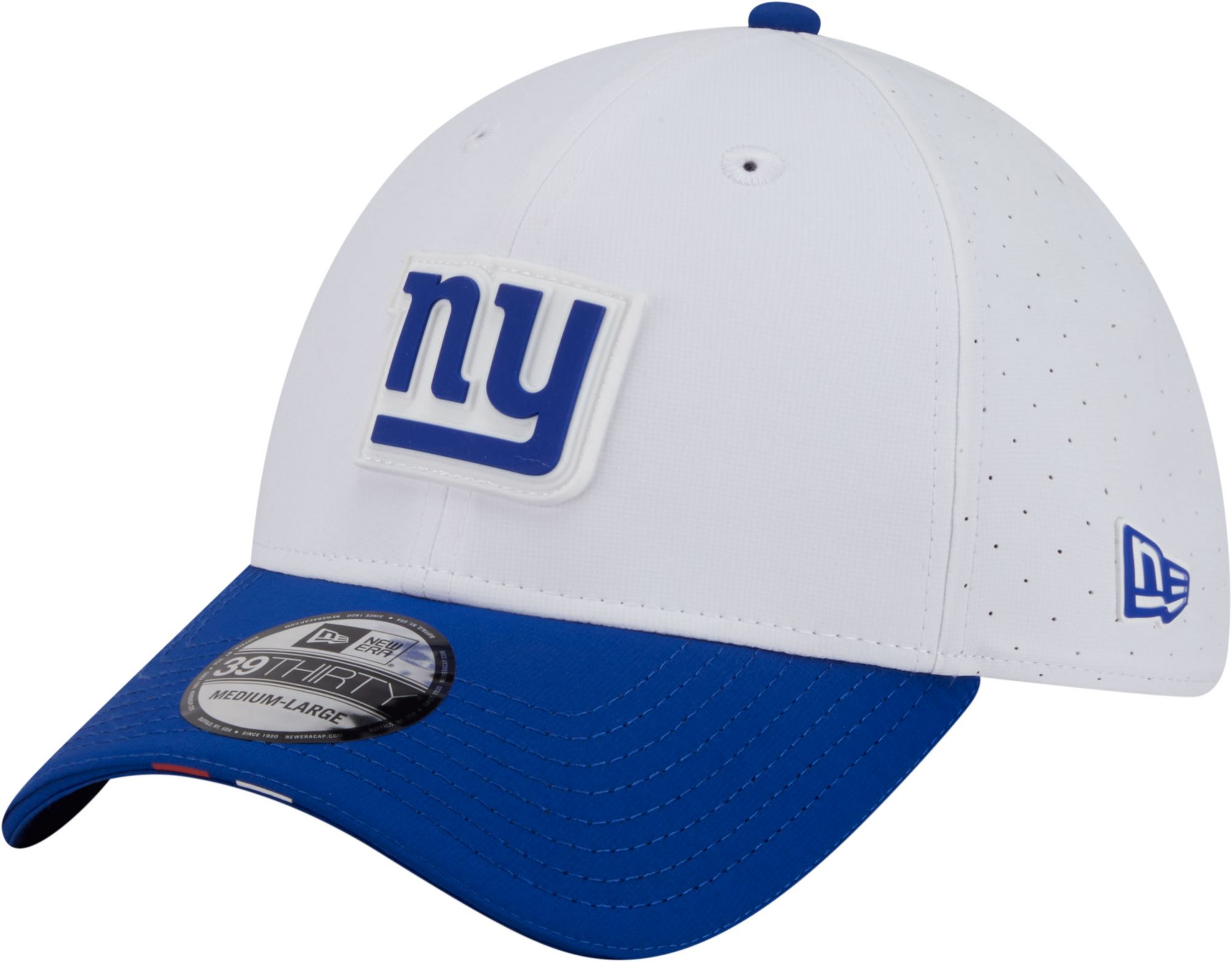 New Era Adult New York Giants Training Camp 2025 White 39Thirty Stretch Fit Hat product image