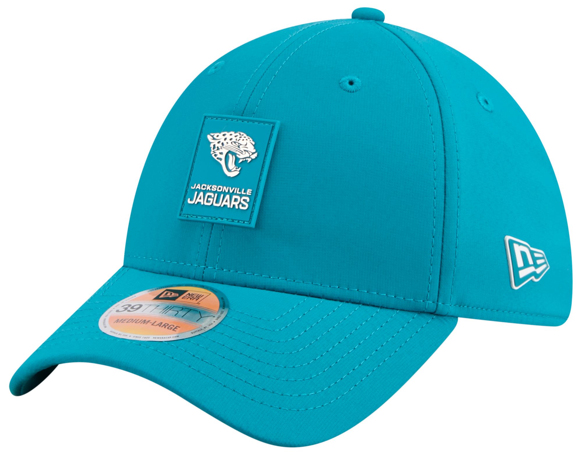 New Era Adult Jacksonville Jaguars Sideline 2025 Turquoise 39Thirty Stretch Fit Hat product image
