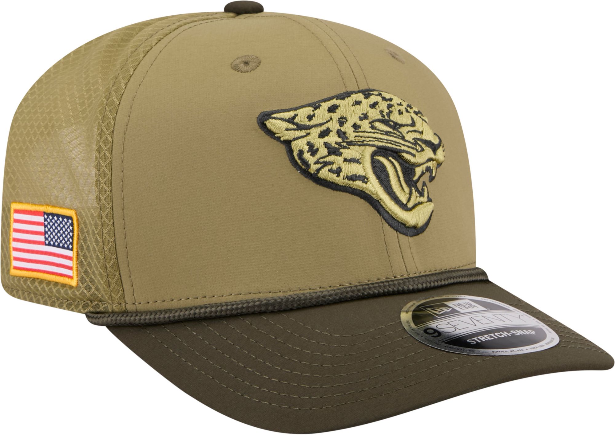 New Era Adult Jacksonville Jaguars Dark Moss Salute To Service 2025 9Seventy Adjustable Stretch-Snap Hat product image