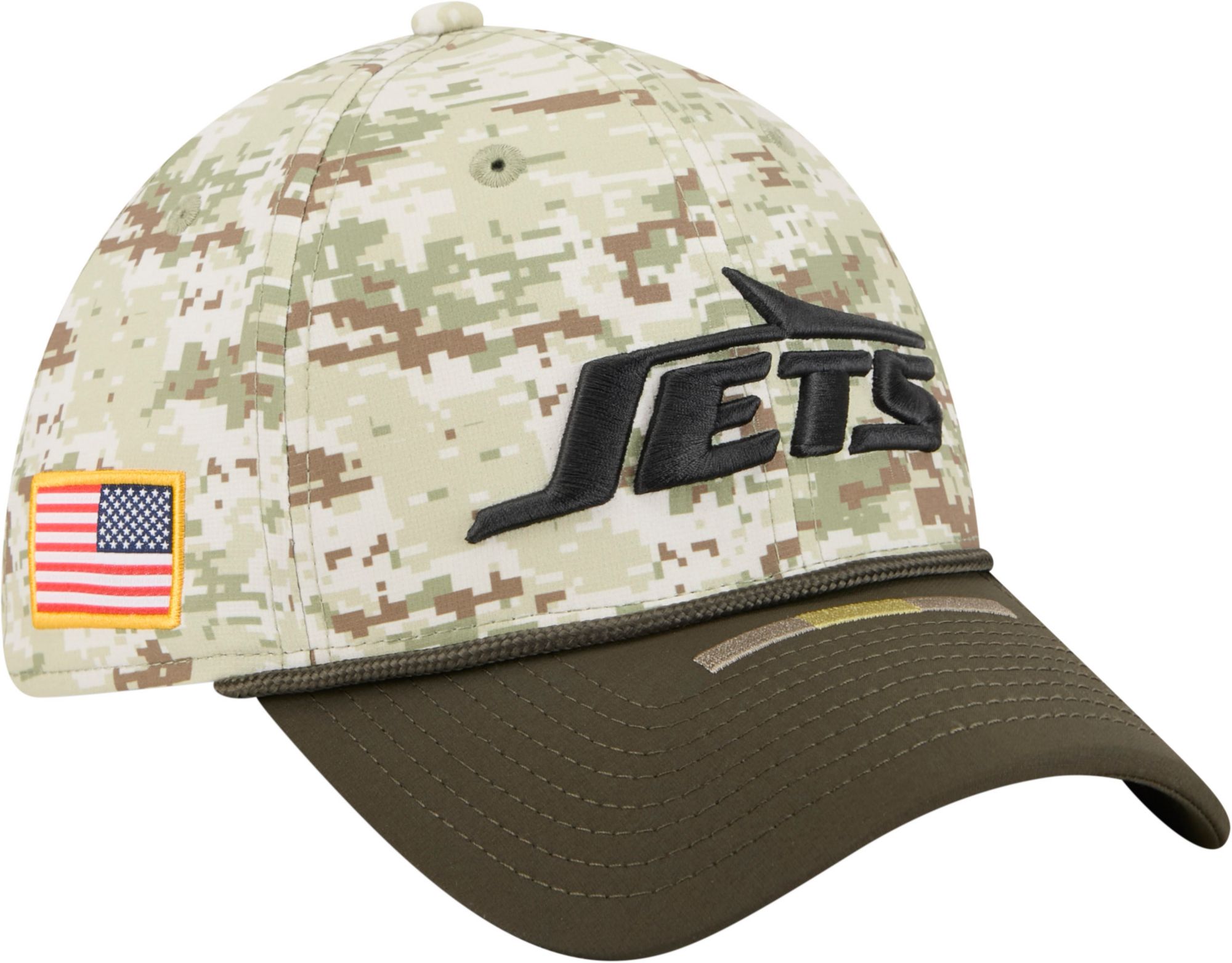New Era Adult New York Jets Camo Salute To Service 2025 39Thirty Stretch Fit Hat product image
