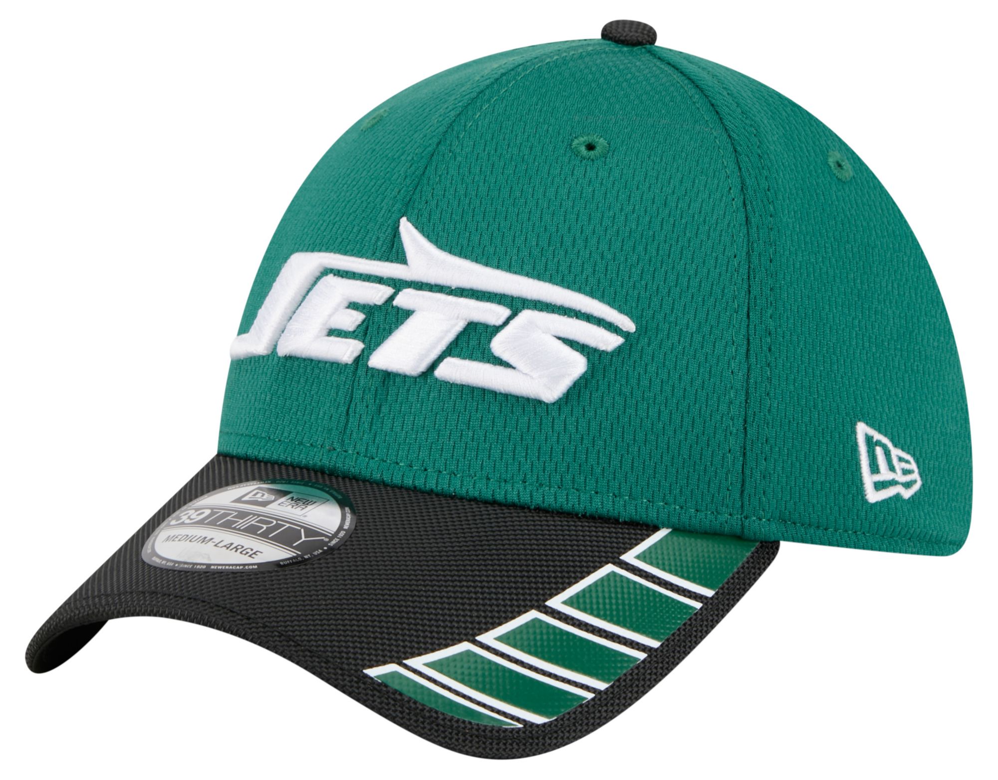 New Era Adult New York Jets Green Visor Hit 39Thirty Stretch Fit Hat product image