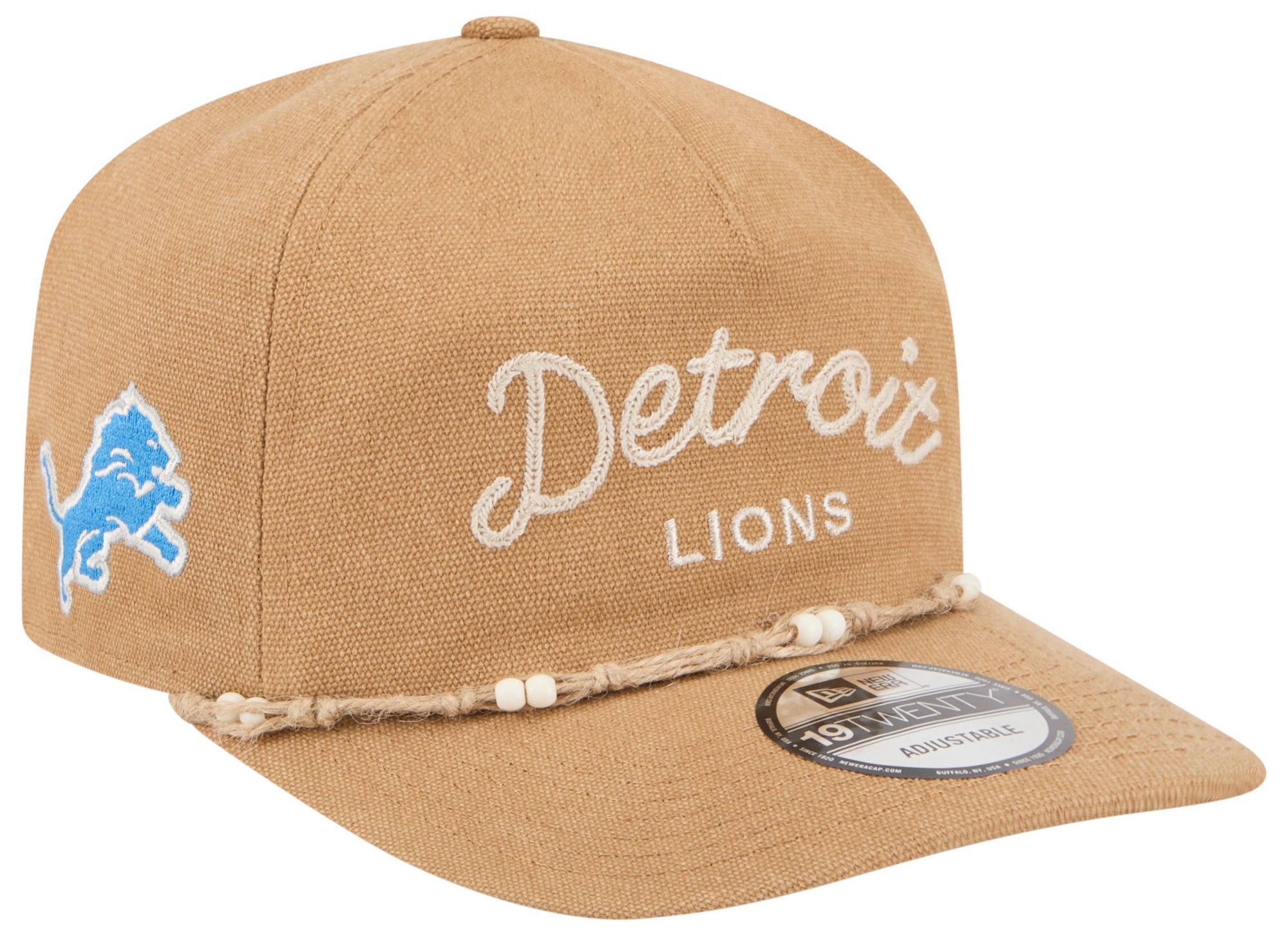 New Era Adult Detroit Lions Bead Rope Beige Golfer Hat product image