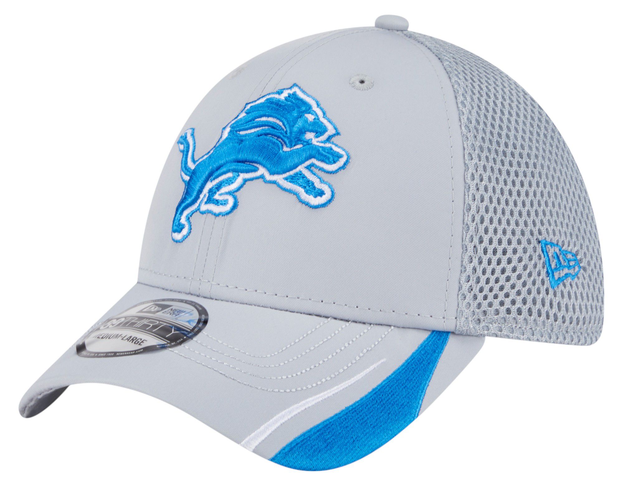 New Era Adult Detroit Lions Blue Linear 39Thirty Adjustable Hat product image